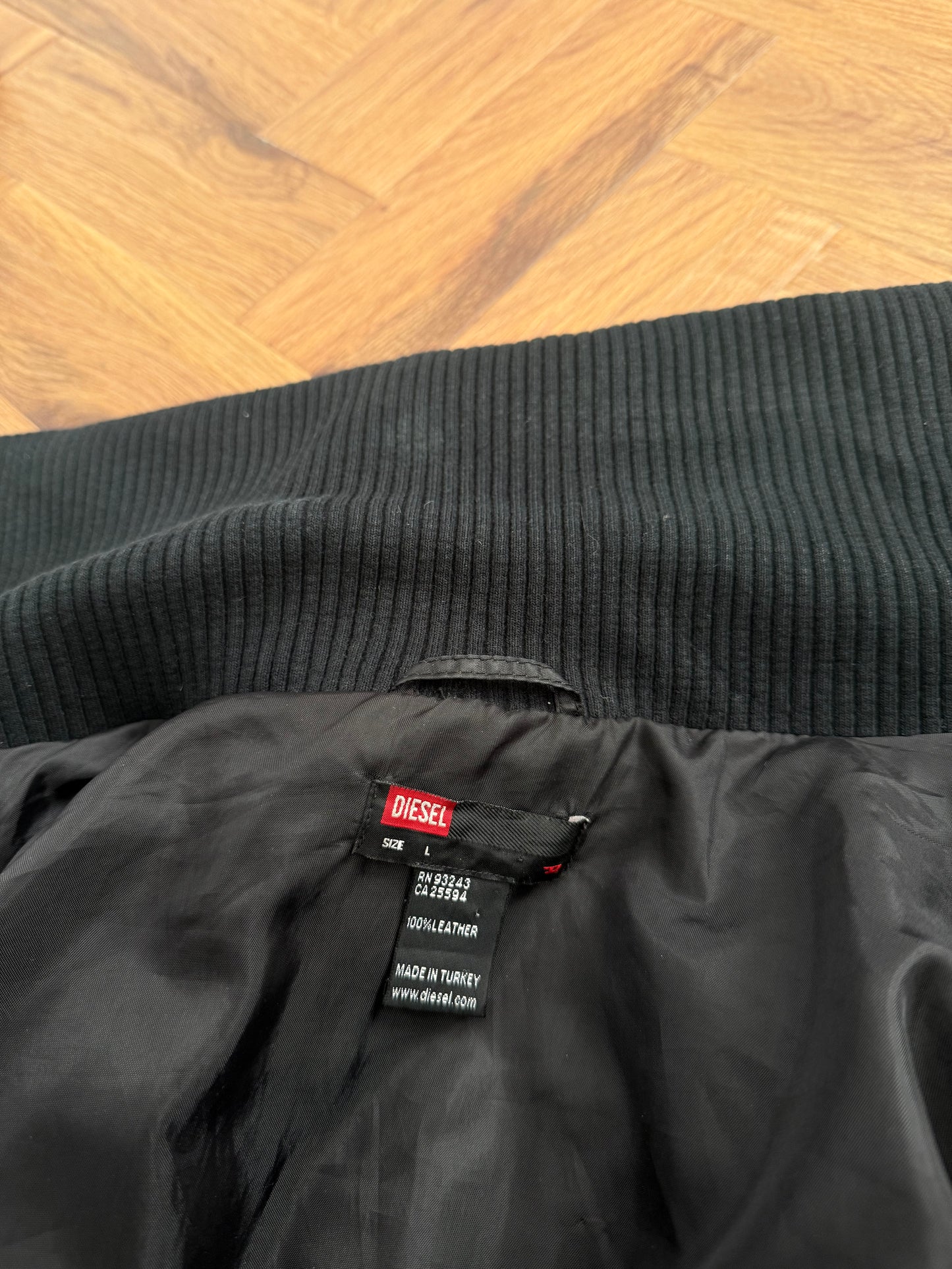 Diesel Leather Bomber Jacket (L)