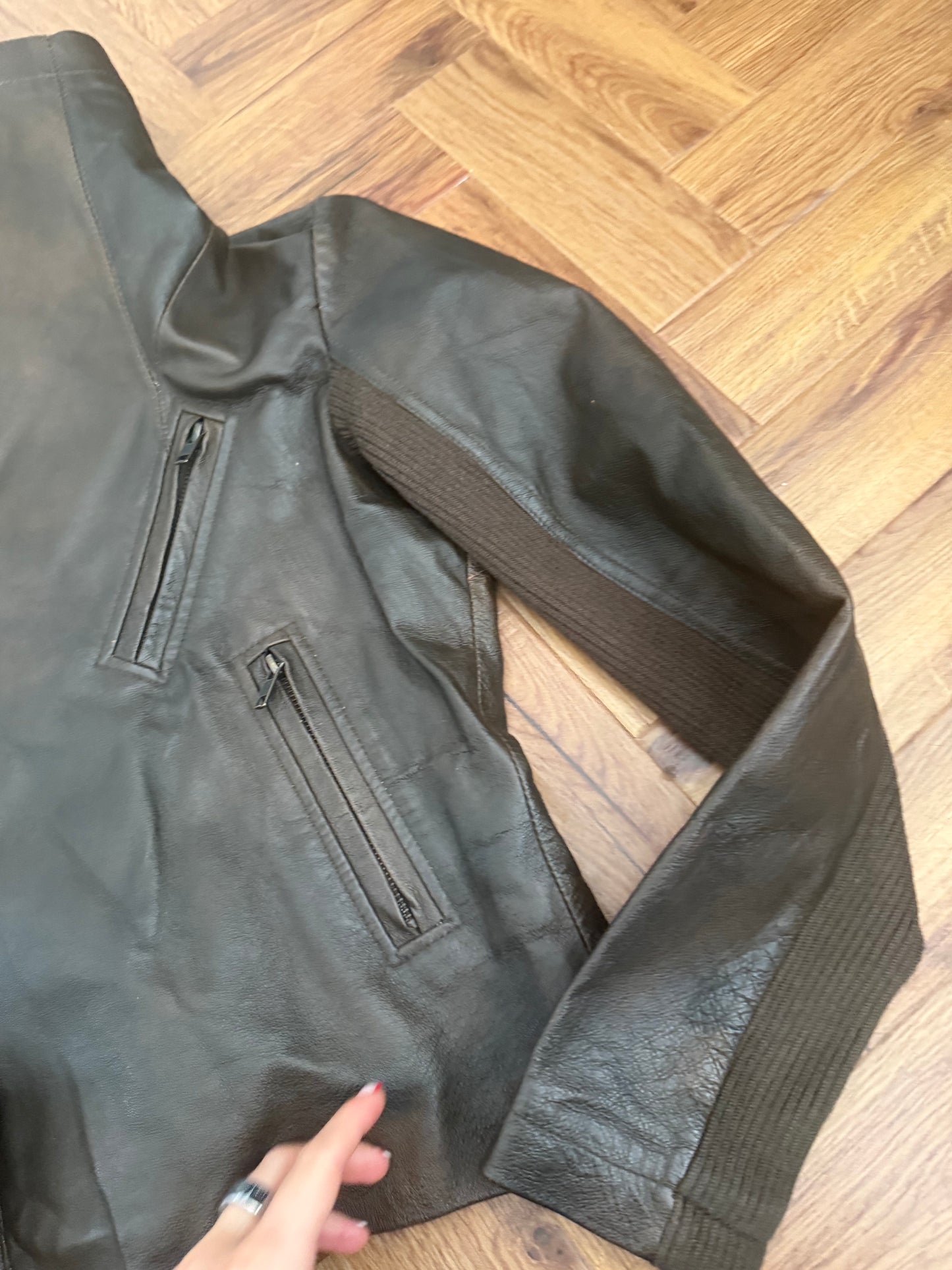 Morgan De Toi Leather Asymmetric Jacket (S)