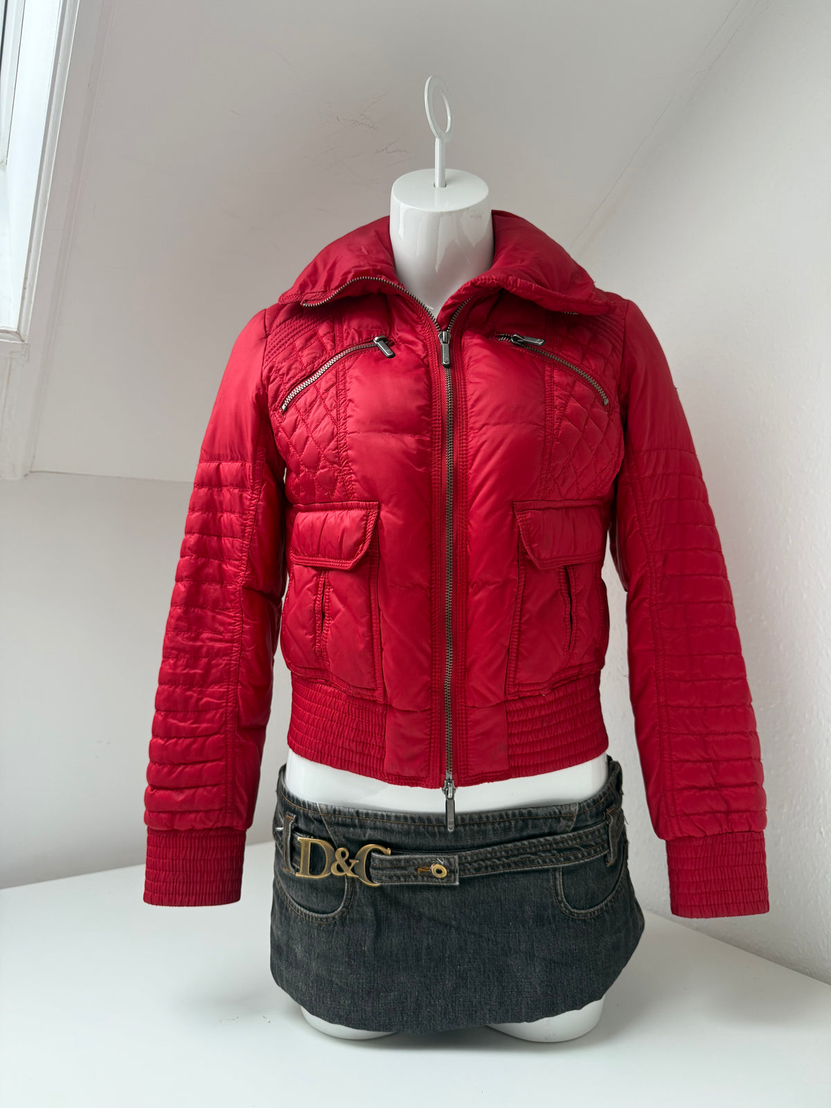 Vintage Armani Red Puffer Jacket (S)
