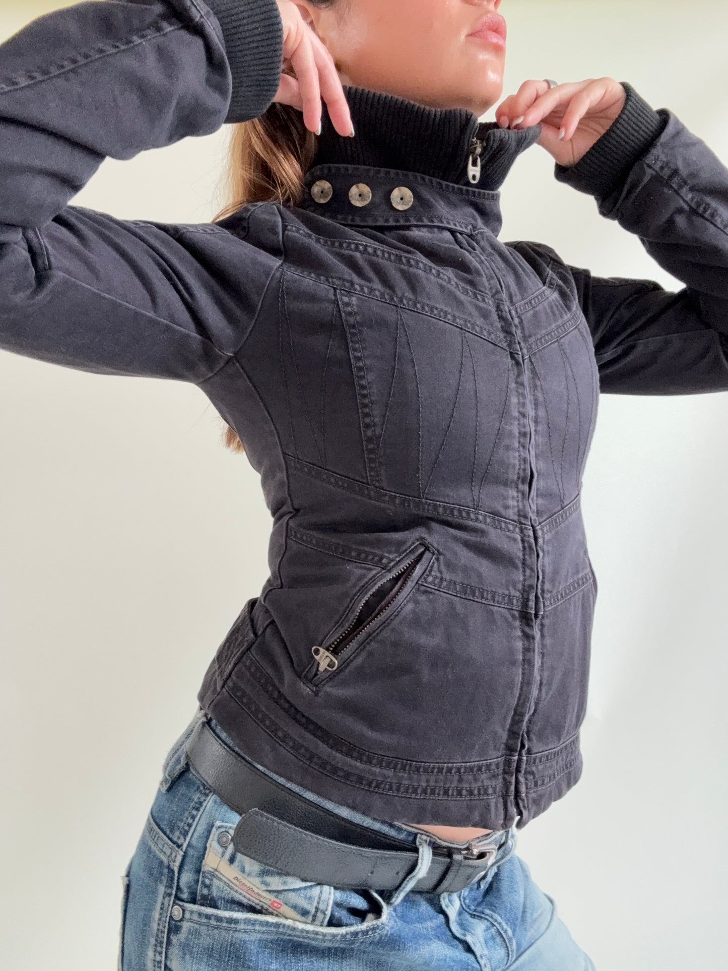 Diesel Fitted Funnel Neck Jacket (XS)