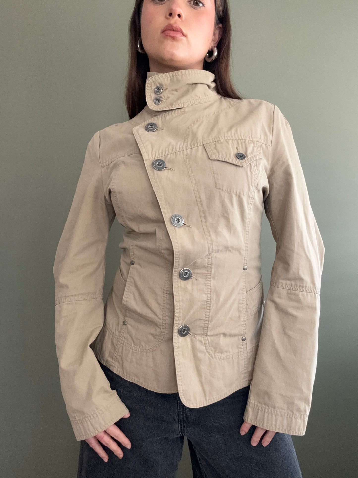 Diesel Asymmetric Button Up Jacket (M)