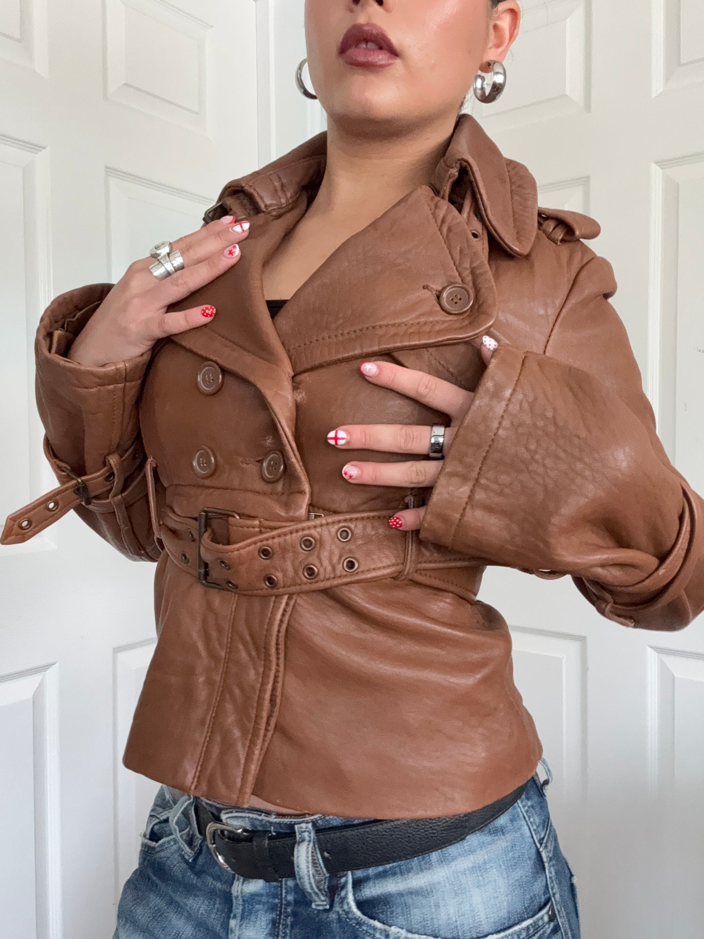Allsaints Leather 2 in 1 Jacket (UK10)