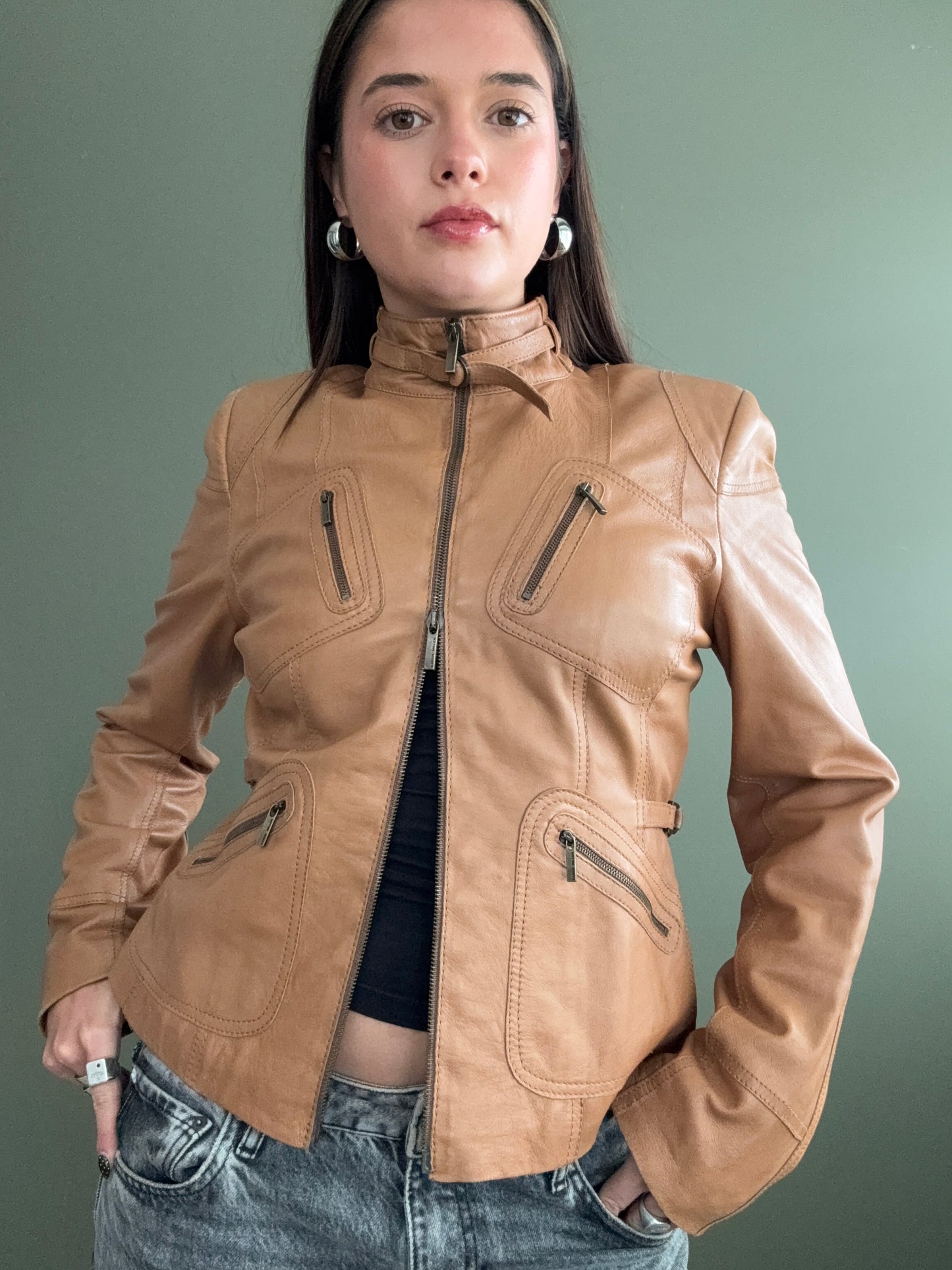 Karen Millen Leather Jacket (UK8)