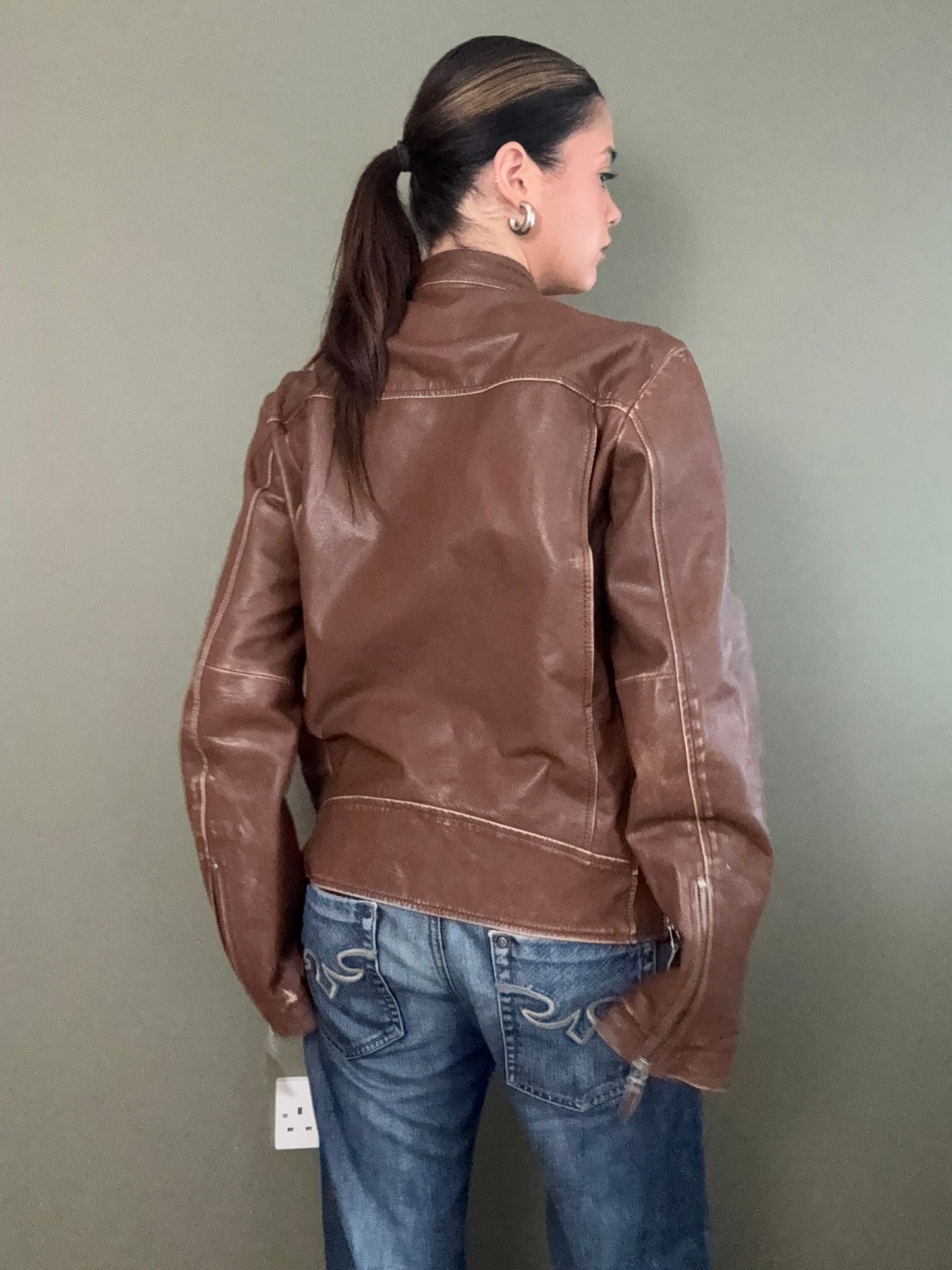 Vintage Diesel Leather Jacket (L)