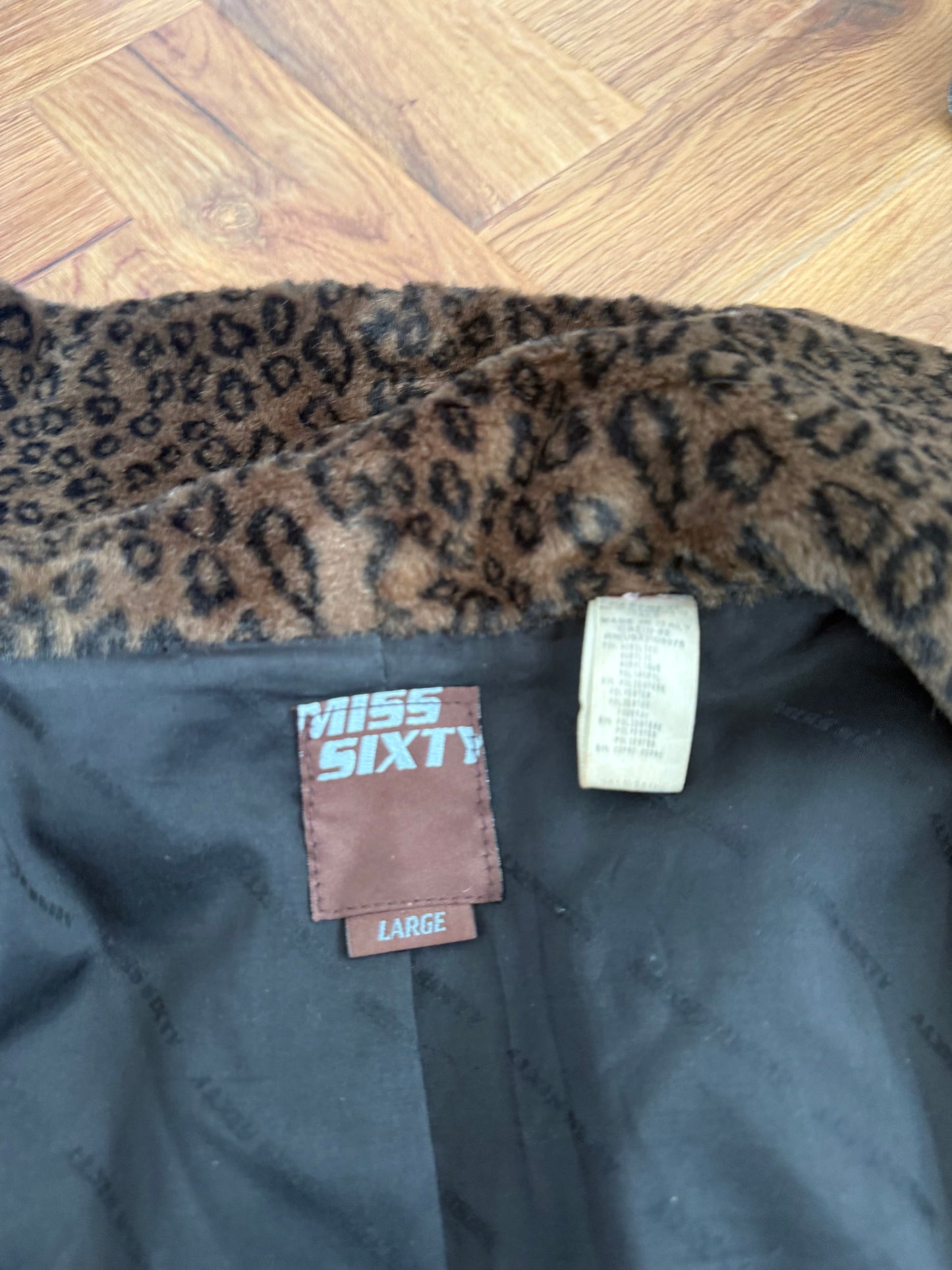 Miss Sixty Faux Fur Leopard Jacket (L)