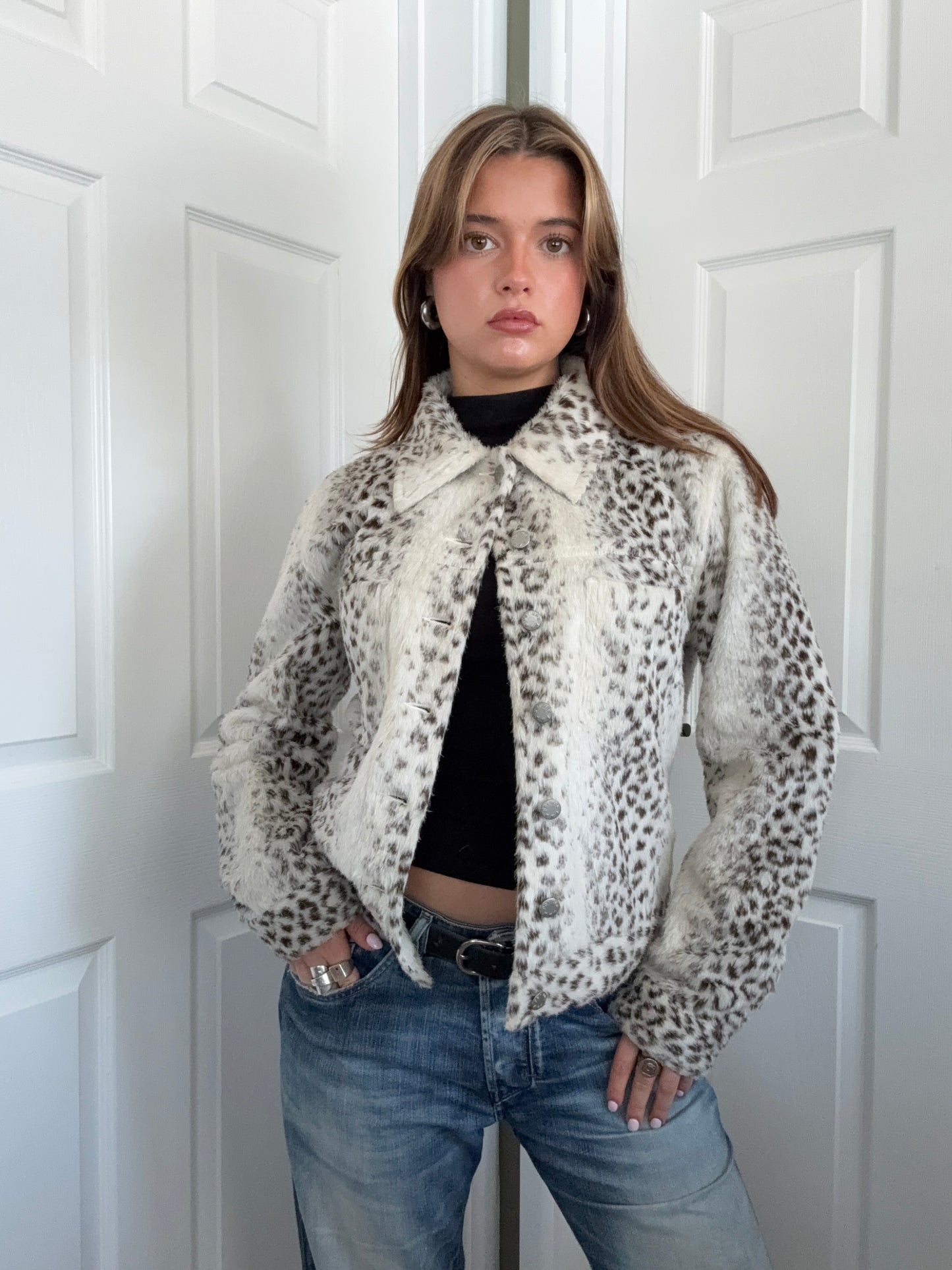 Faux Fur Leopard Jacket (UK14)