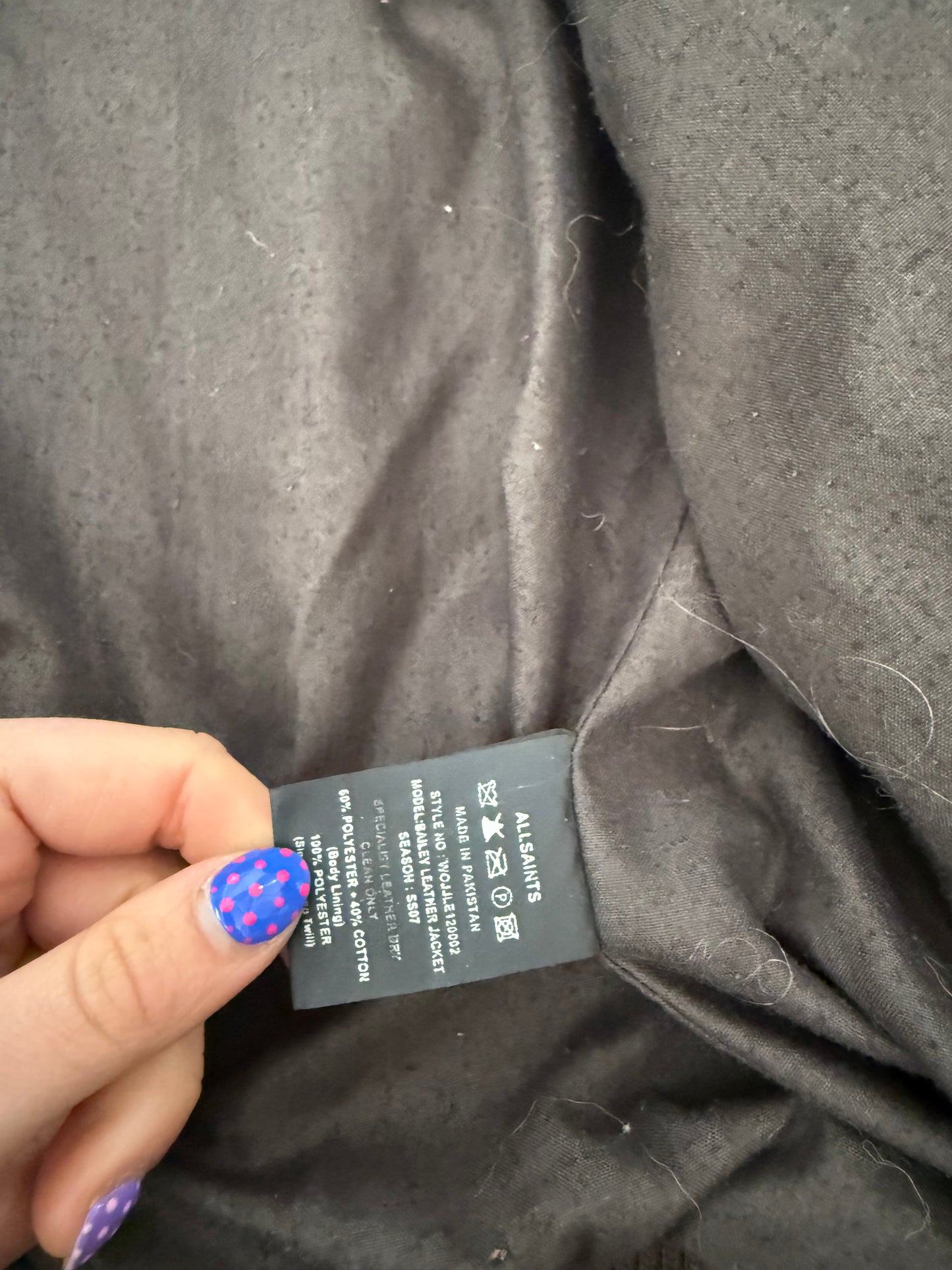 Allsaints Leather Jacket (UK8)