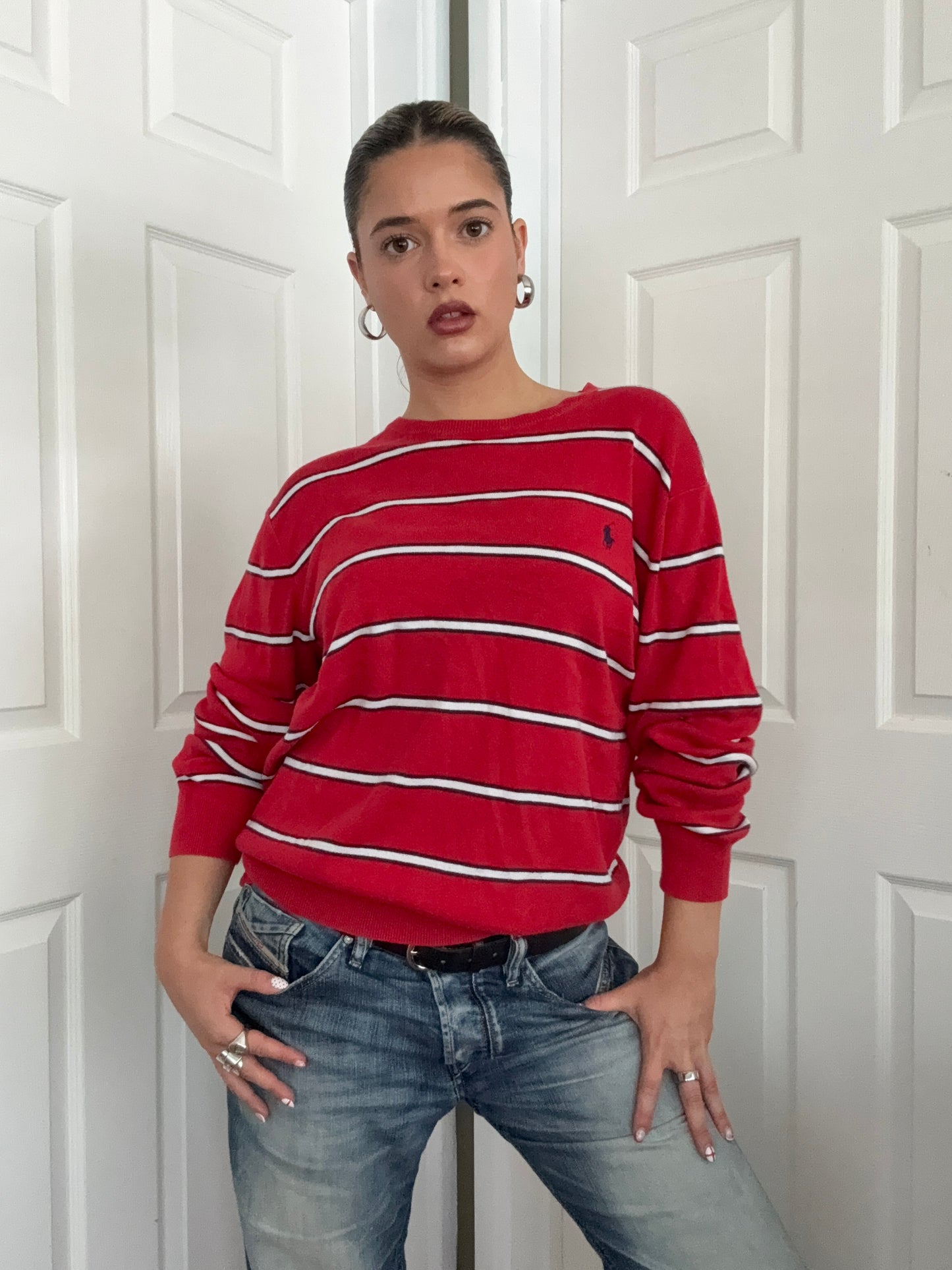 Ralph Lauren Striped Knit Jumper (L)