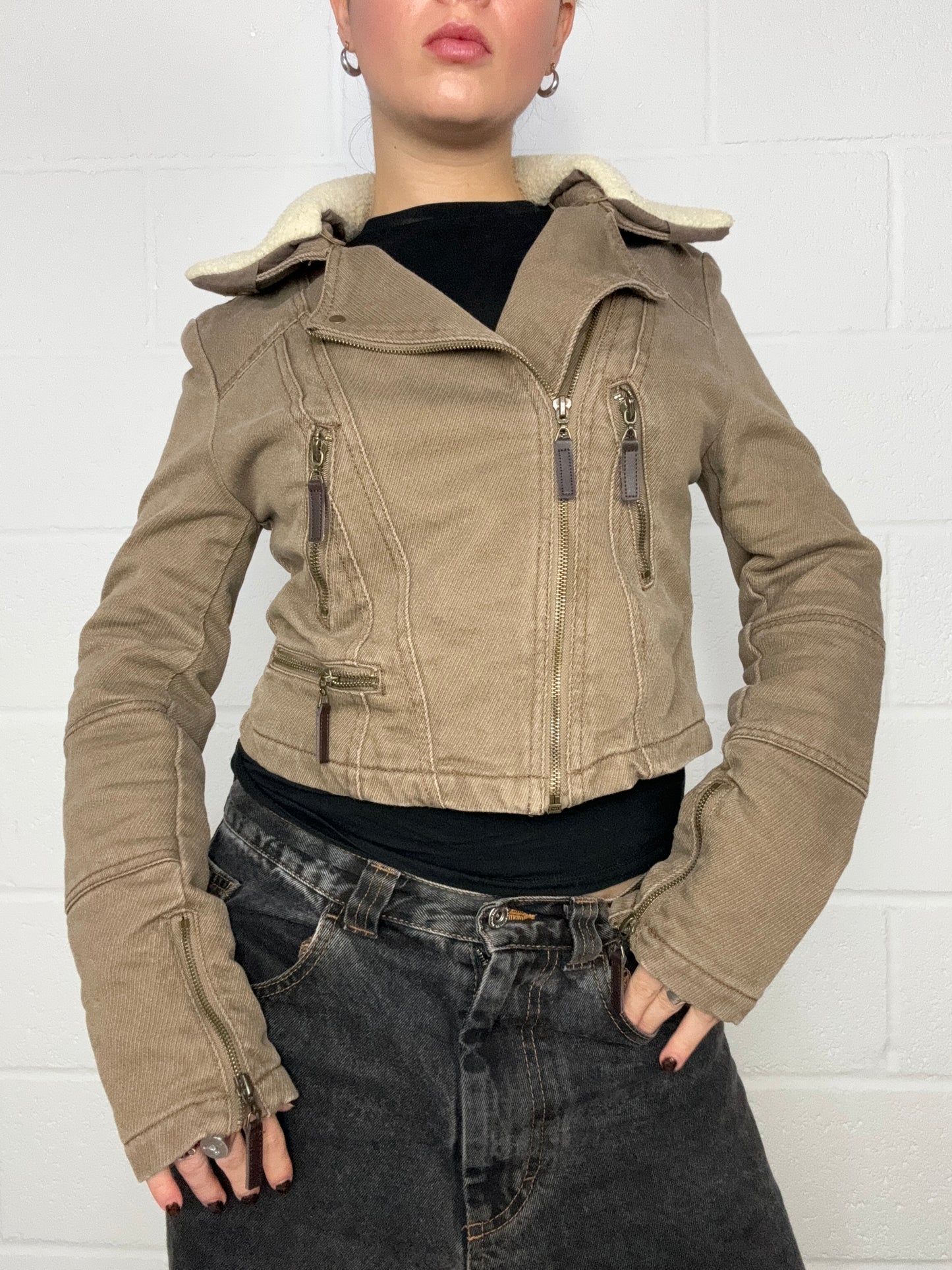 Aviator Style Fitted Jacket (UK10)