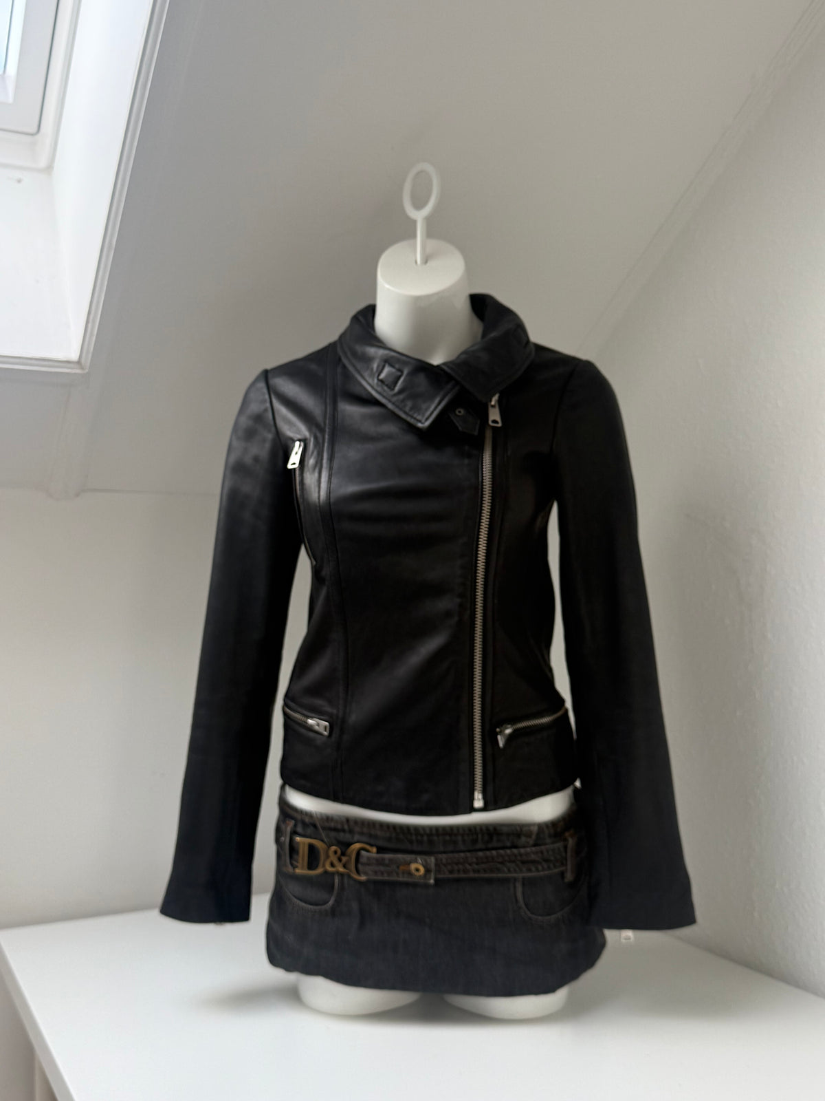 Allsaints Leather Buckle Jacket (UK8)