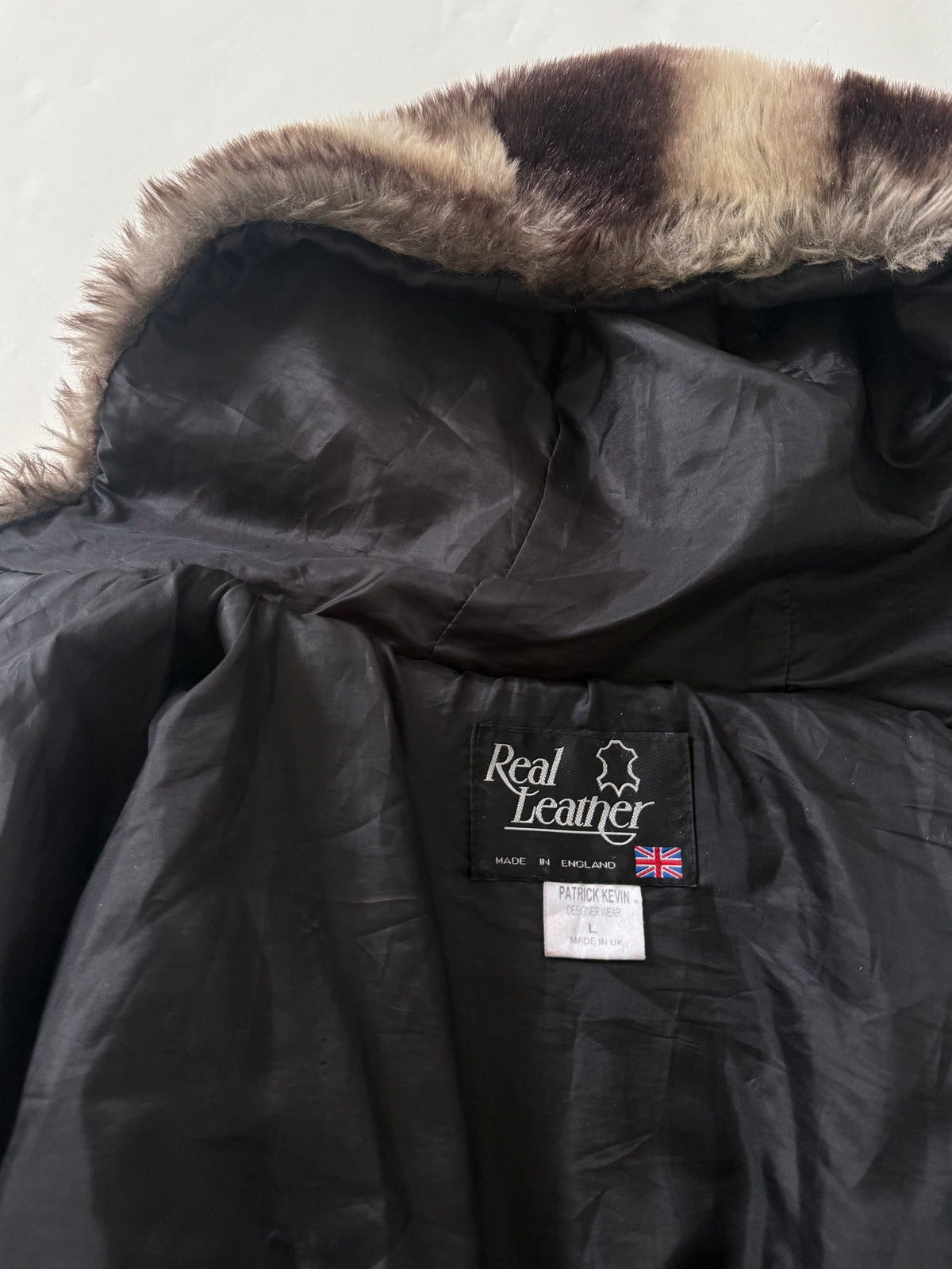 Y2K Faux Fur Bomber Jacket (L)