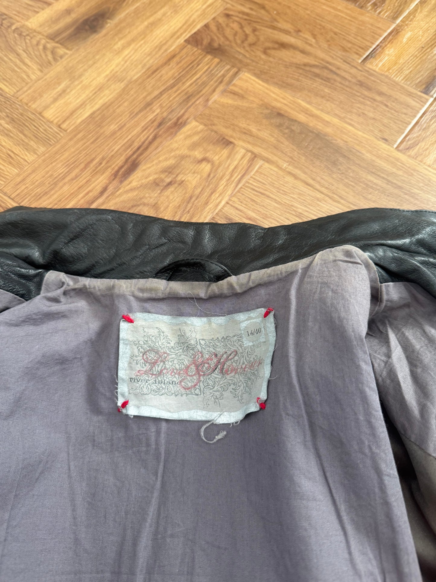 Leather Biker Jacket (UK14)
