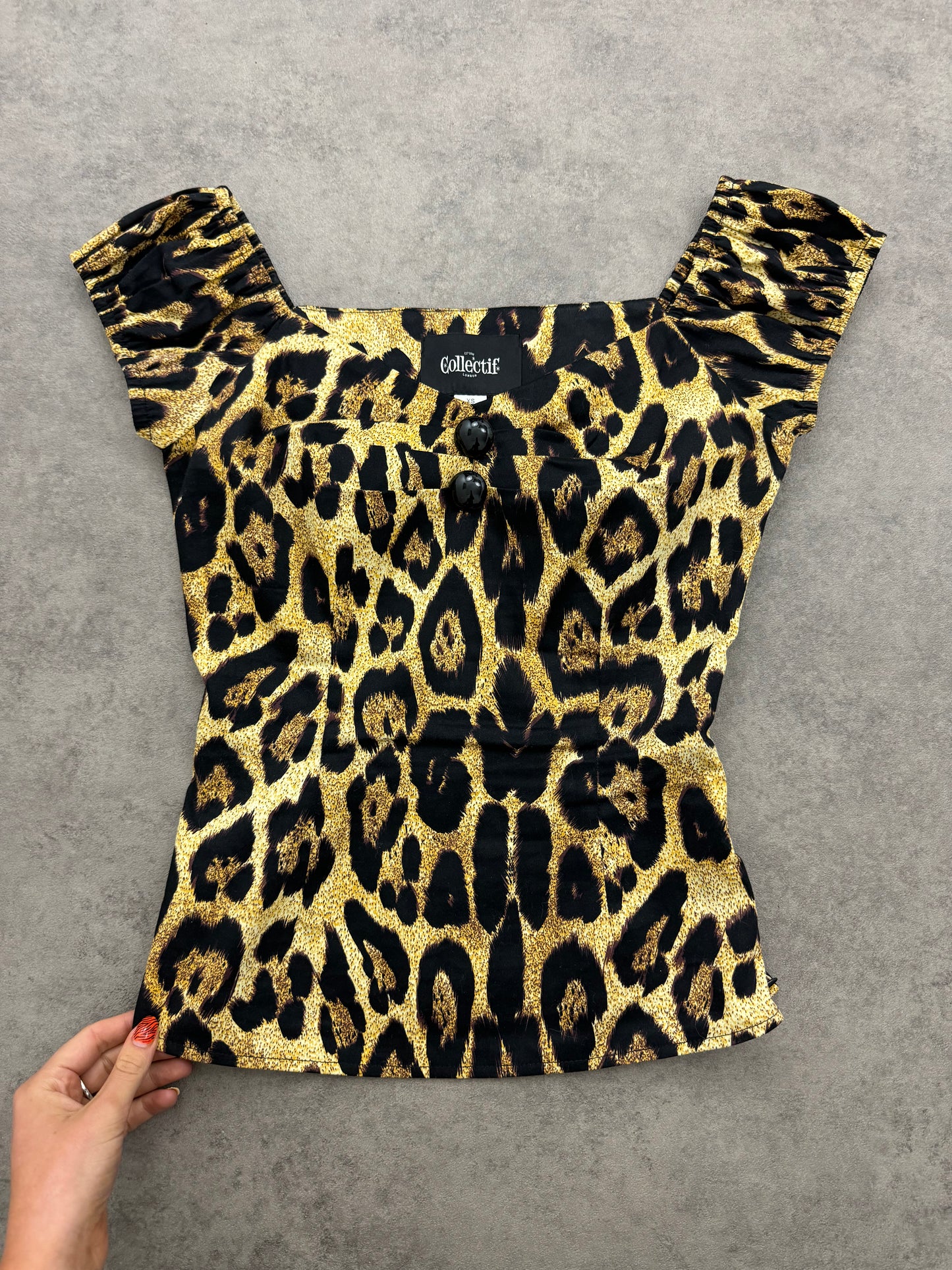 Leopard Print Fitted Top