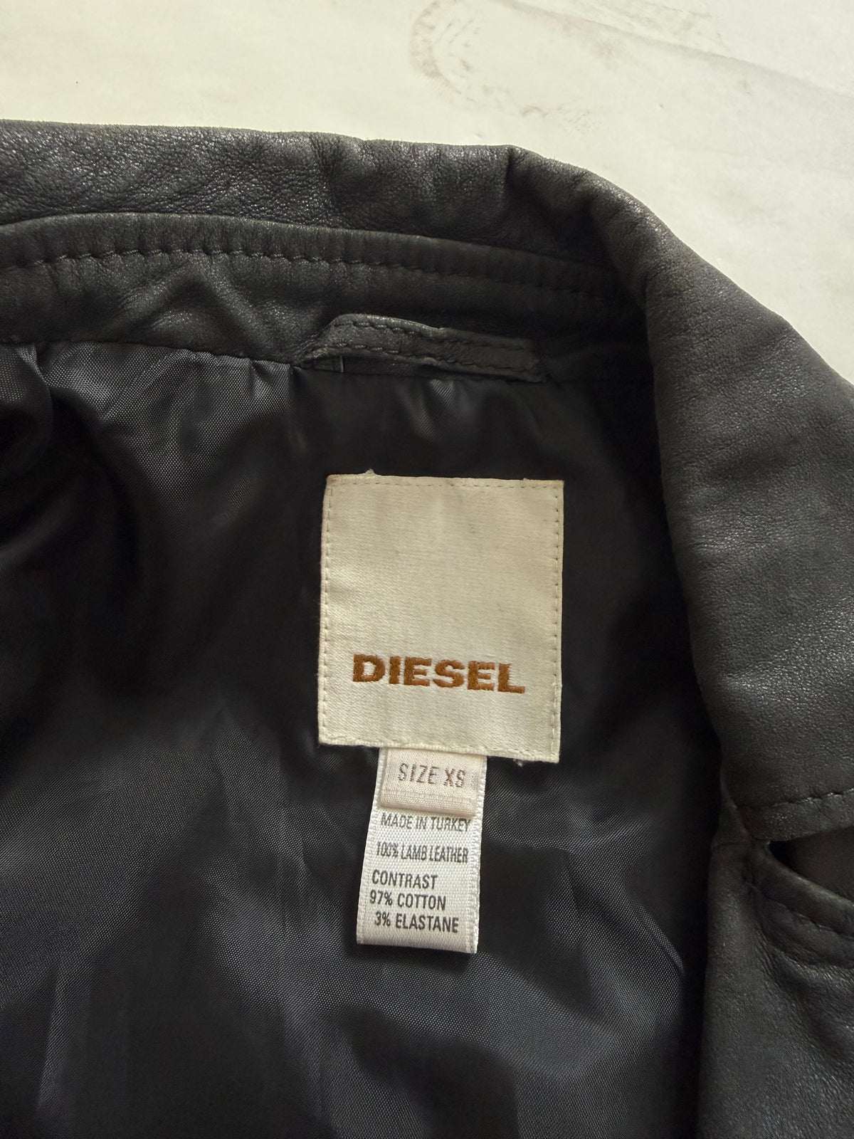 Diesel Leather Blazer Hook & Eye Jacket (XS)