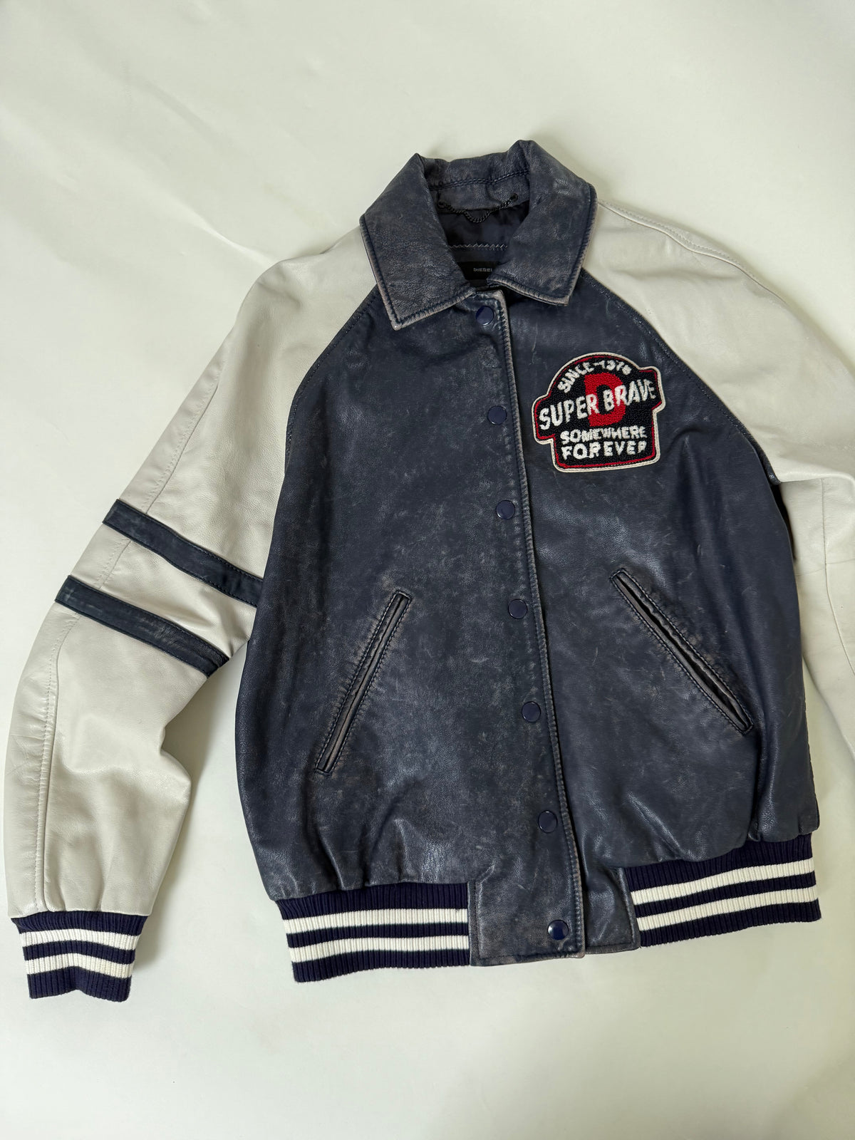 Diesel Leather Bomber Jacket (S)