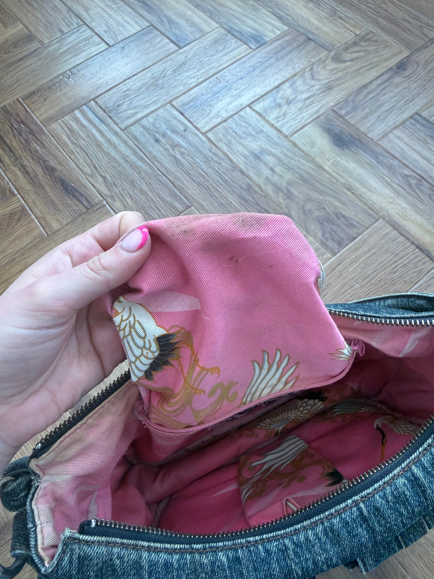Evisu Denim Cargo Handbag