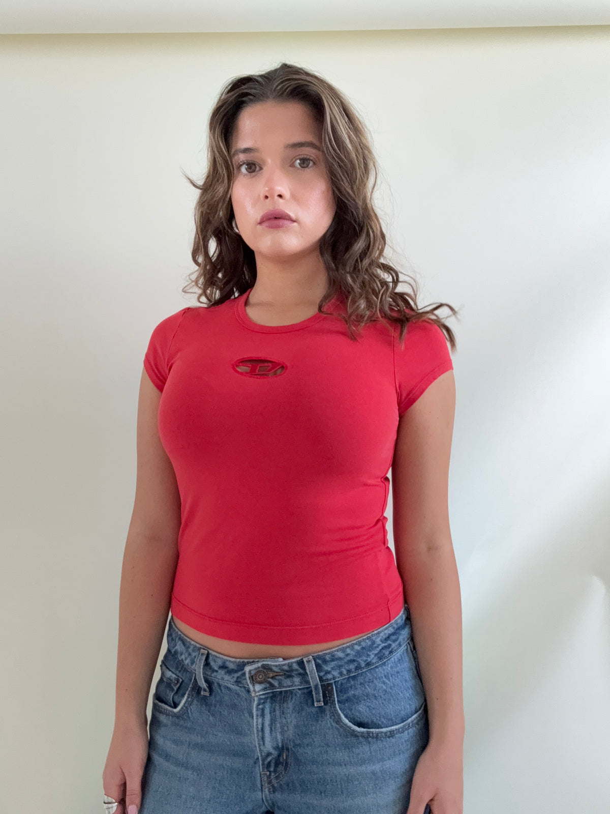 Diesel Cut Out Baby Tee (XS)