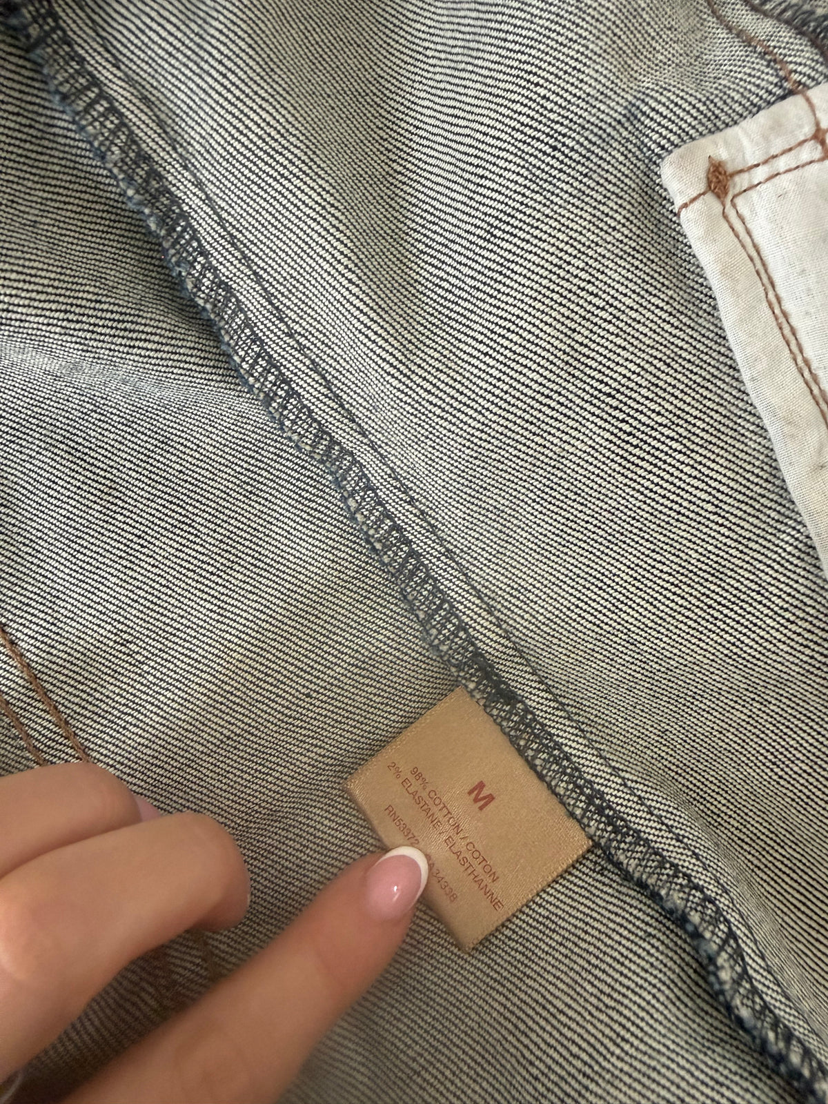 French Connection Asymmetric Denim Jacket (M)