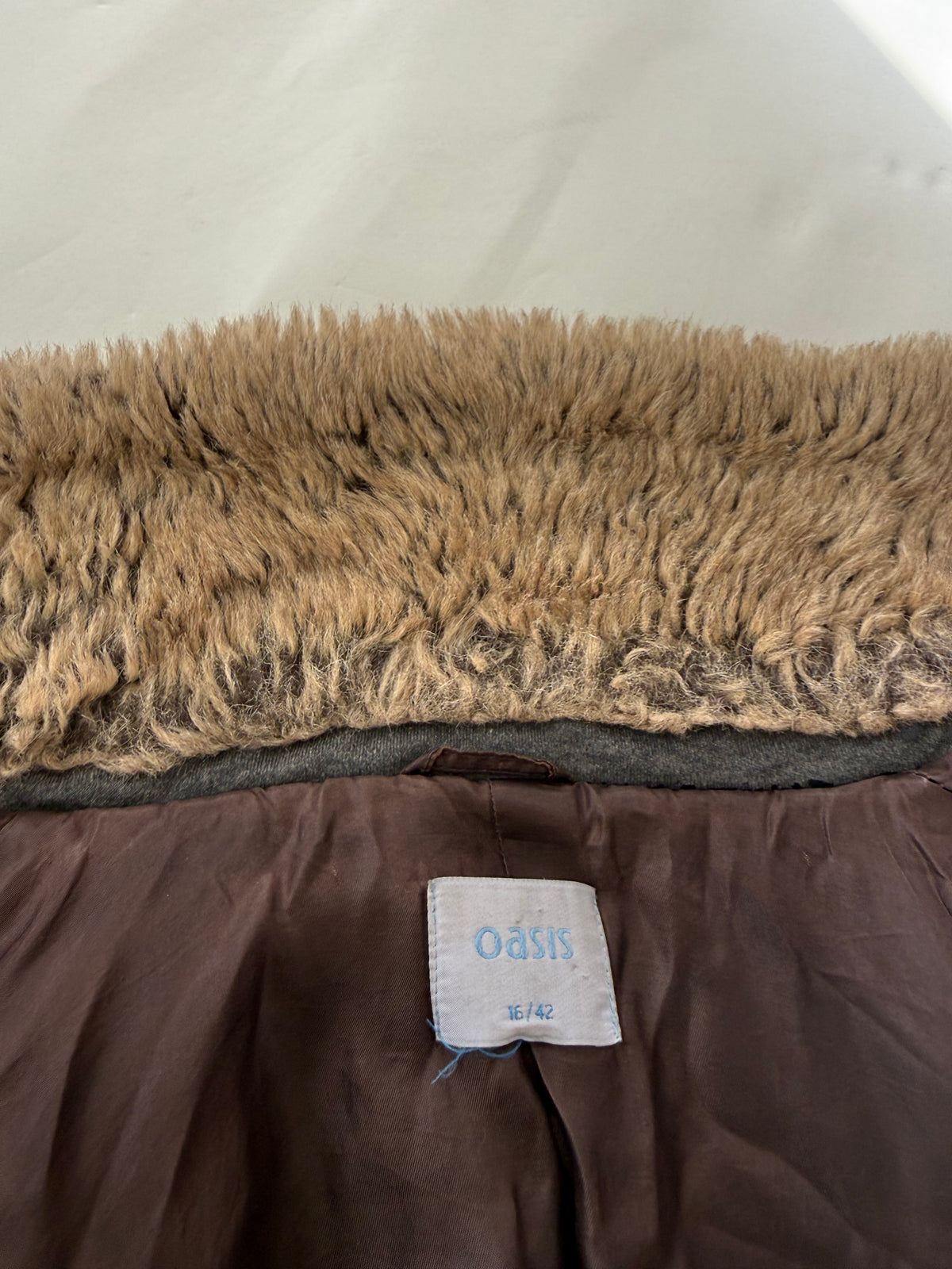 Faux Fur Bomber Jacket (UK16)