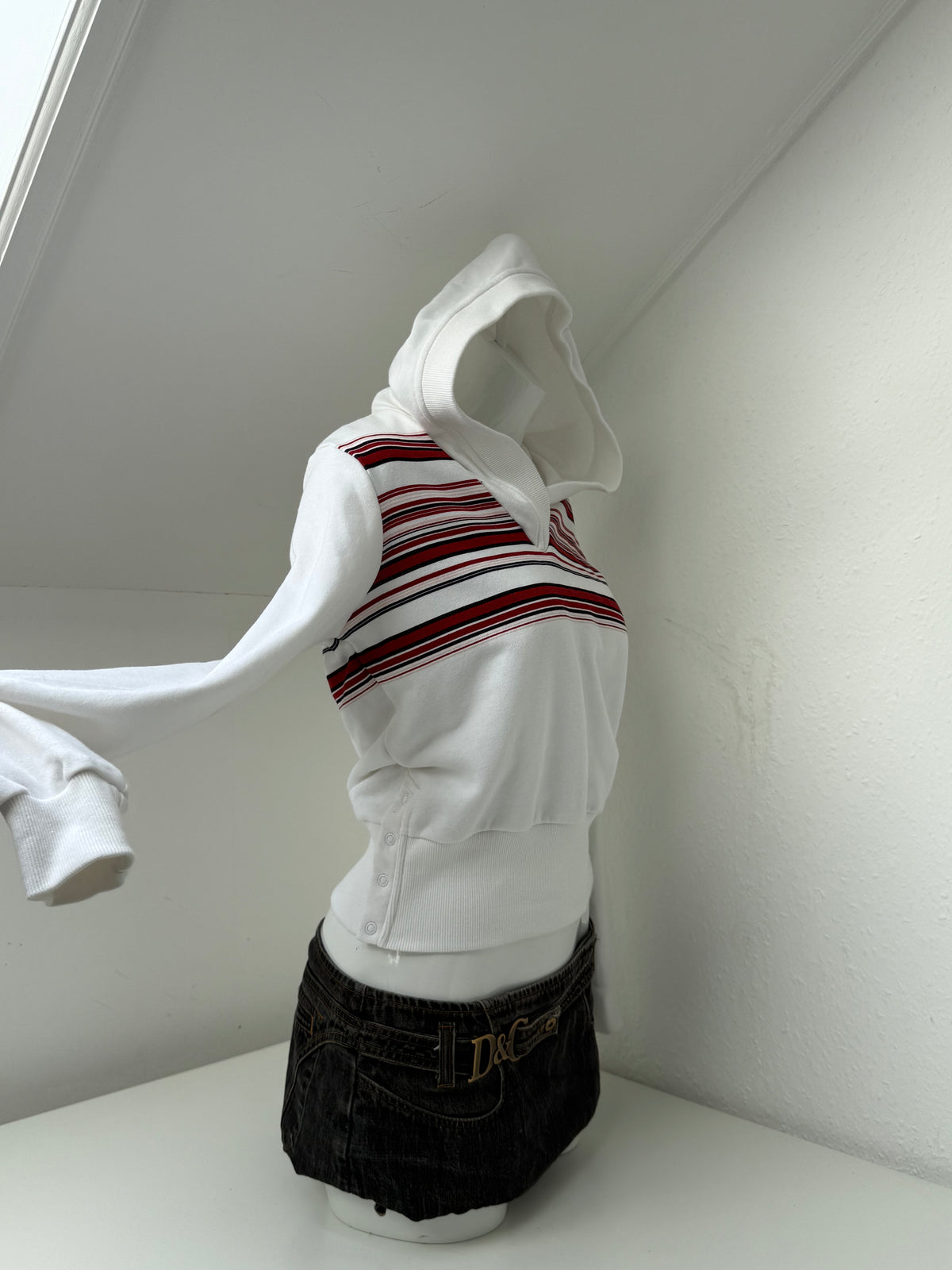 Vintage Adidas V-Neck Hoodie (UK10)