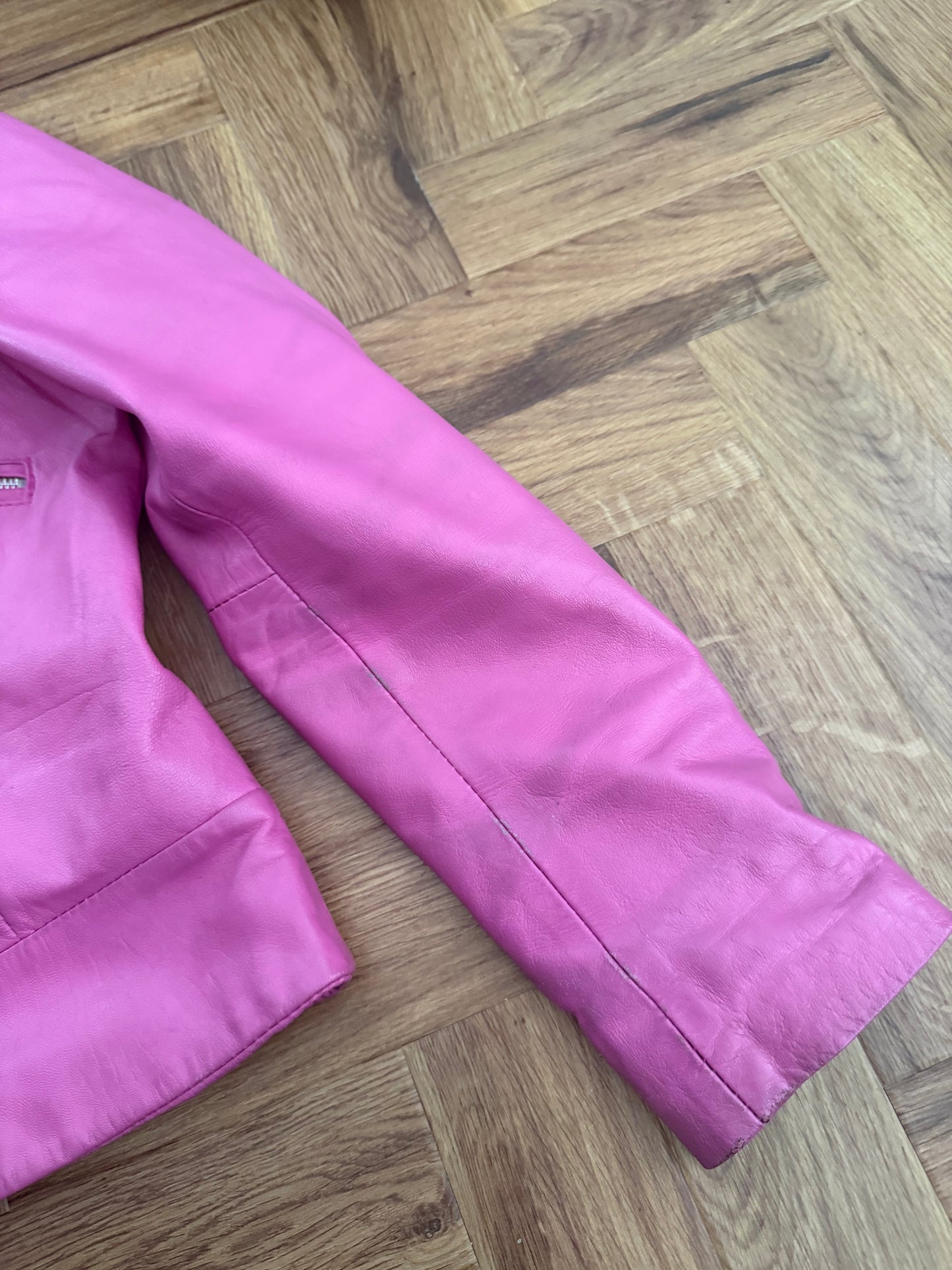 Pink Leather Jacket (L)
