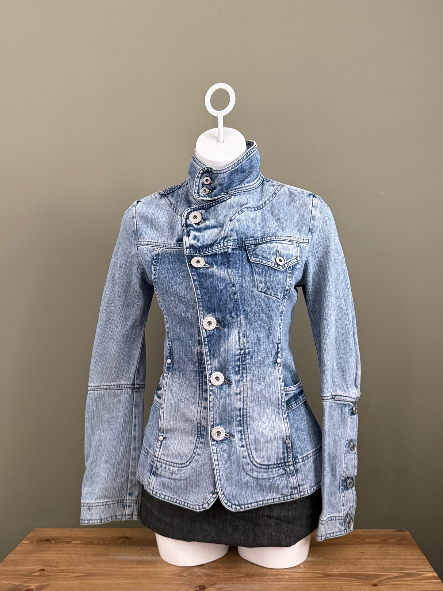 Diesel Asymmetric Denim Jacket (S)