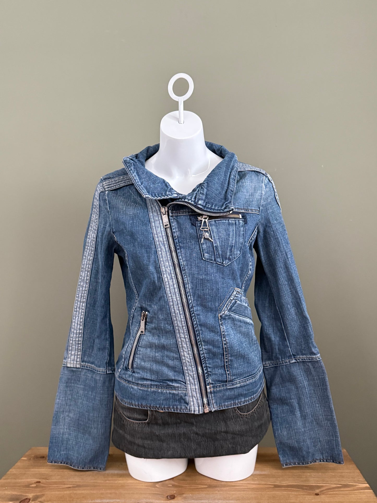 Diesel Asymmetric Denim Jacket (L)