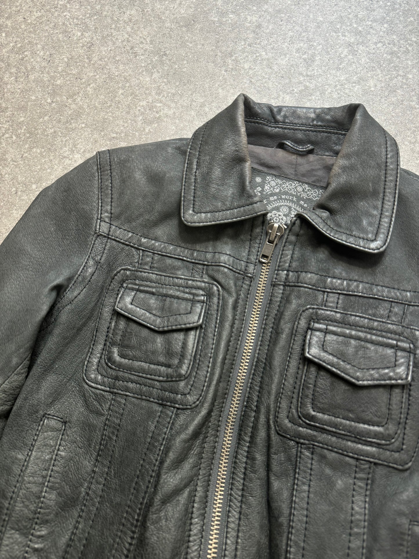 Vintage Leather Jacket (UK8)