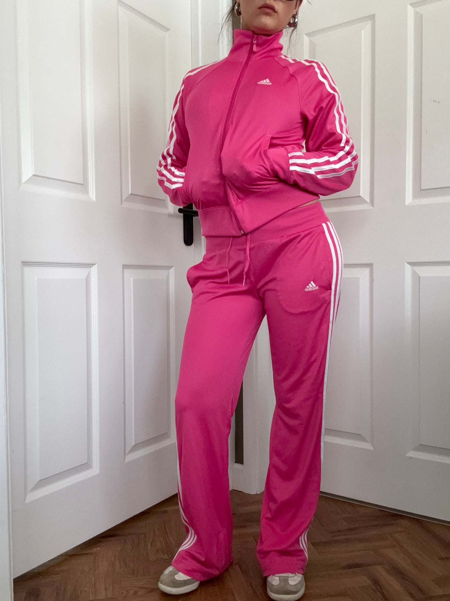 Pink Adidas Tracksuit (UK10)