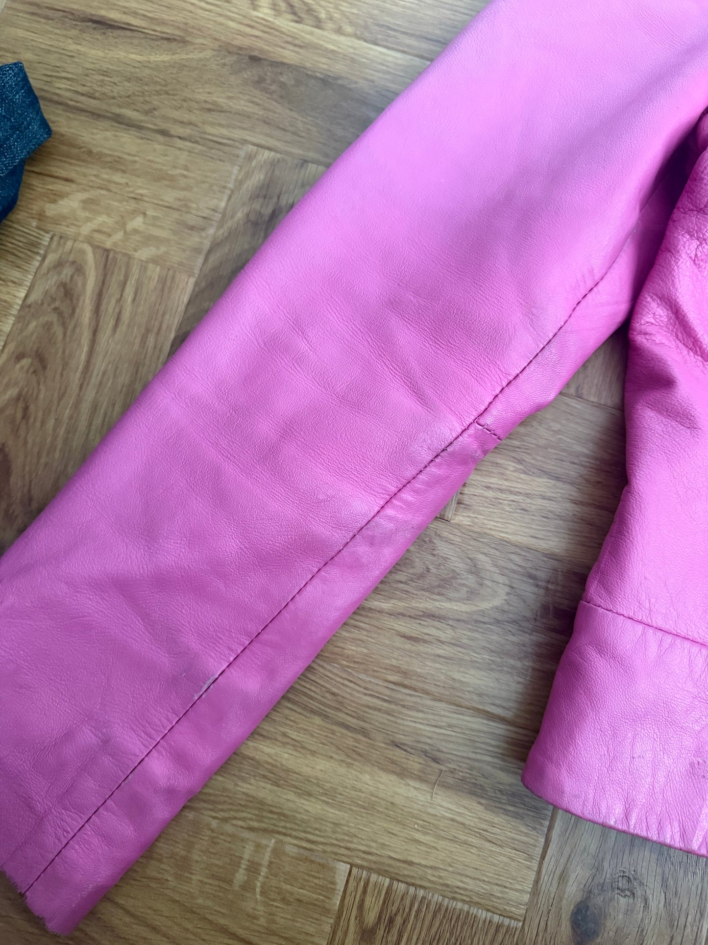 Pink Leather Jacket (L)