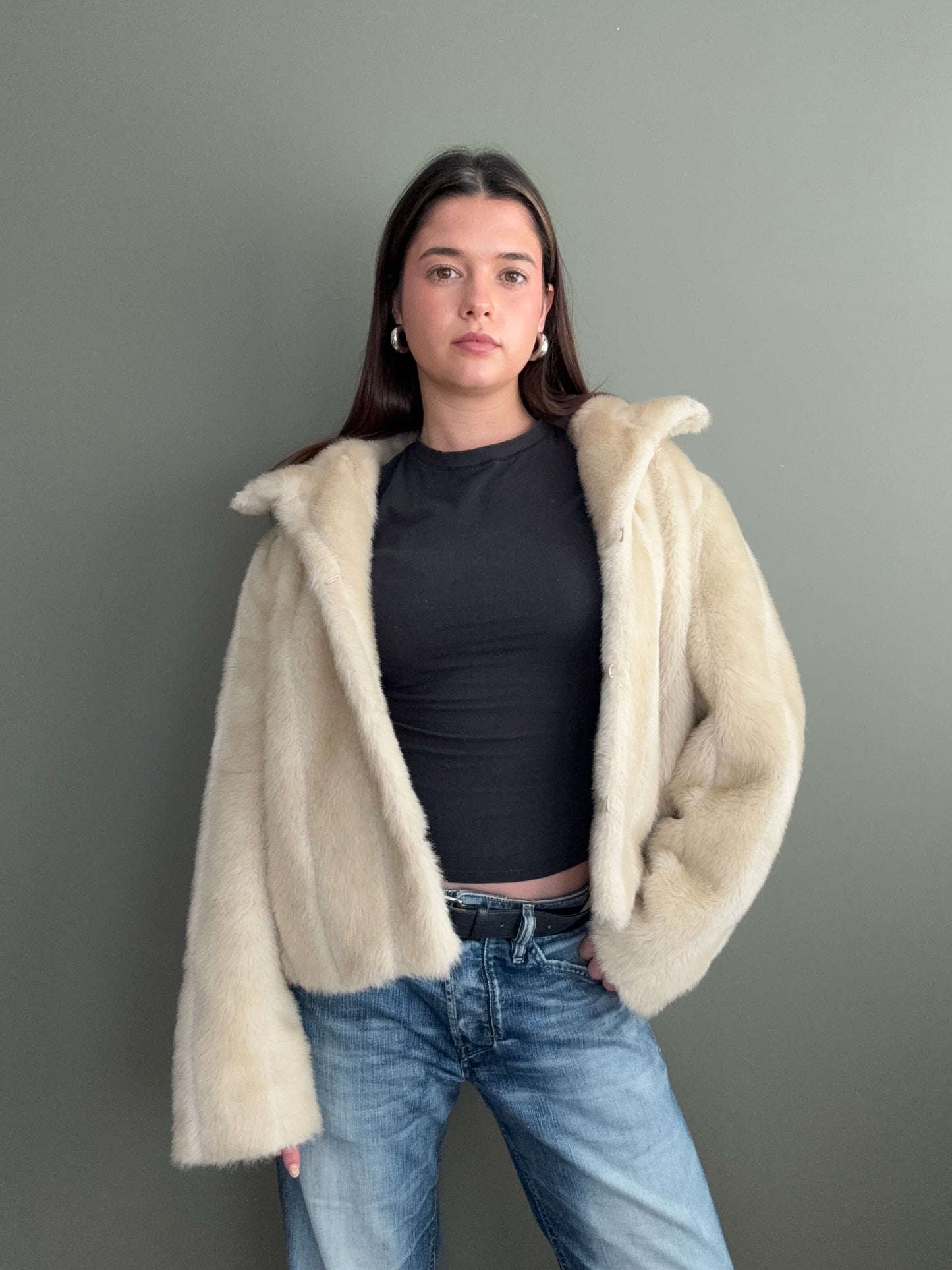 Faux Fur Jacket (M)