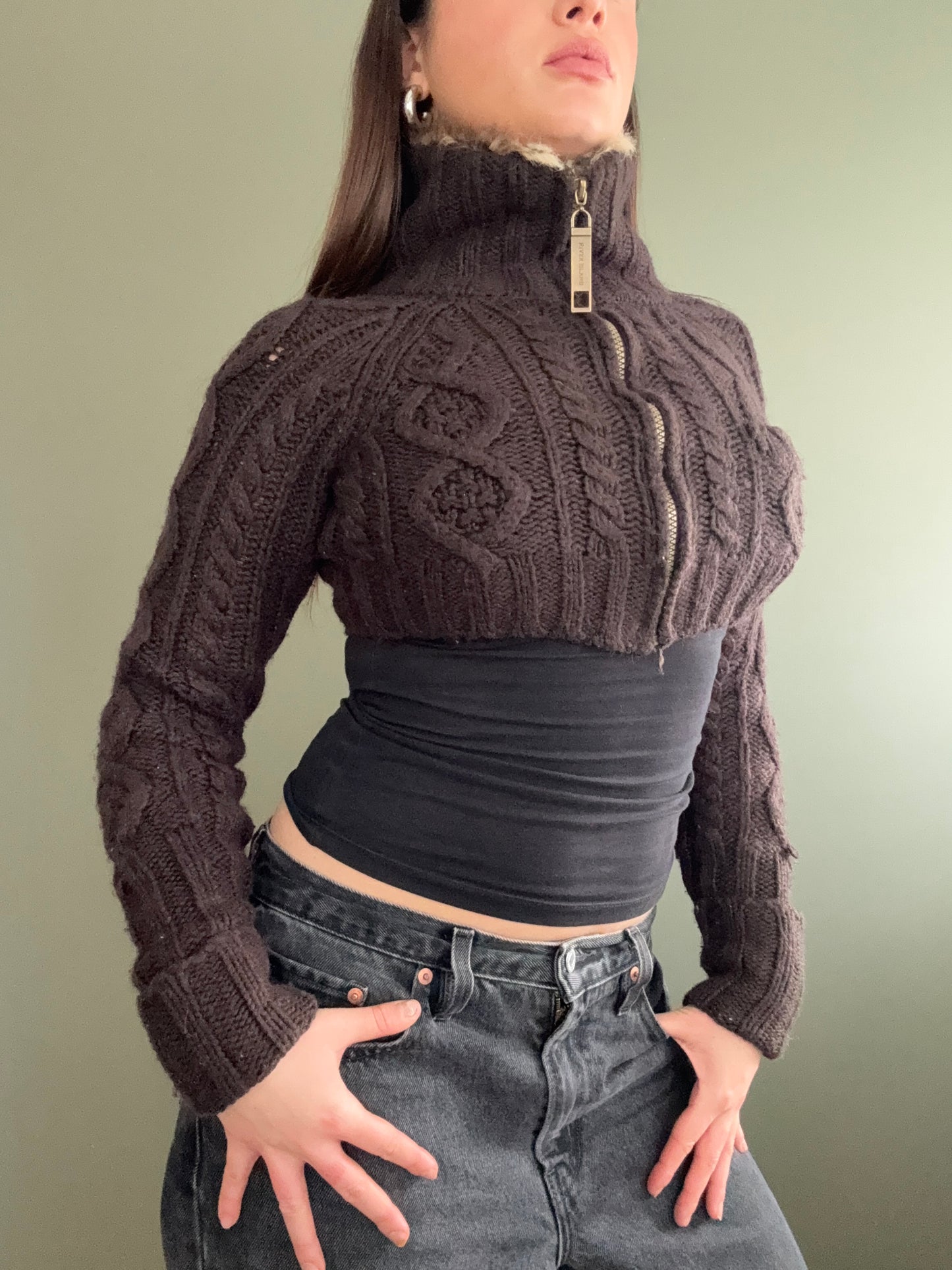Cropped Knit Jumper (UK8)