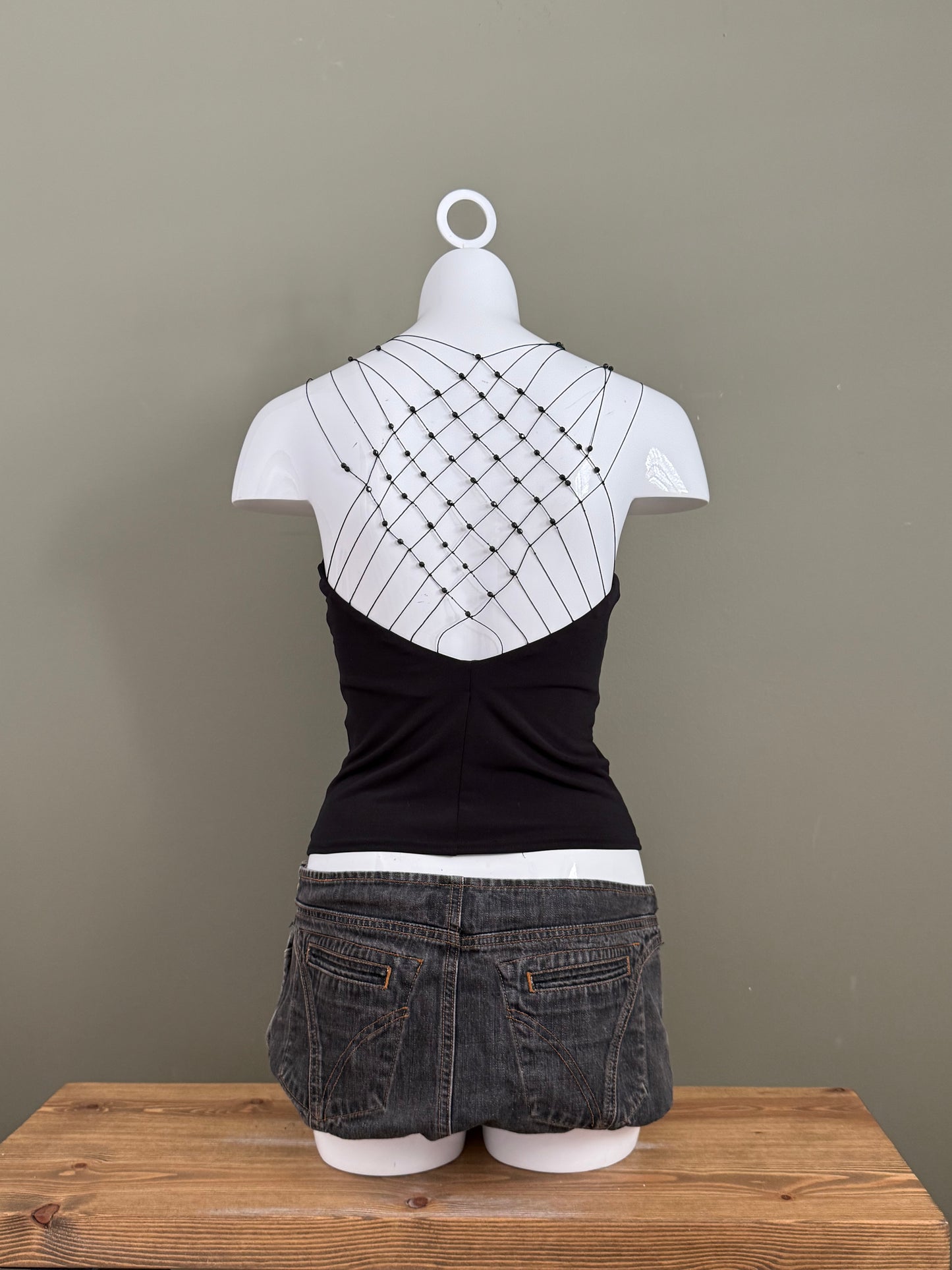 Backless Beaded Cami Top (UK10)