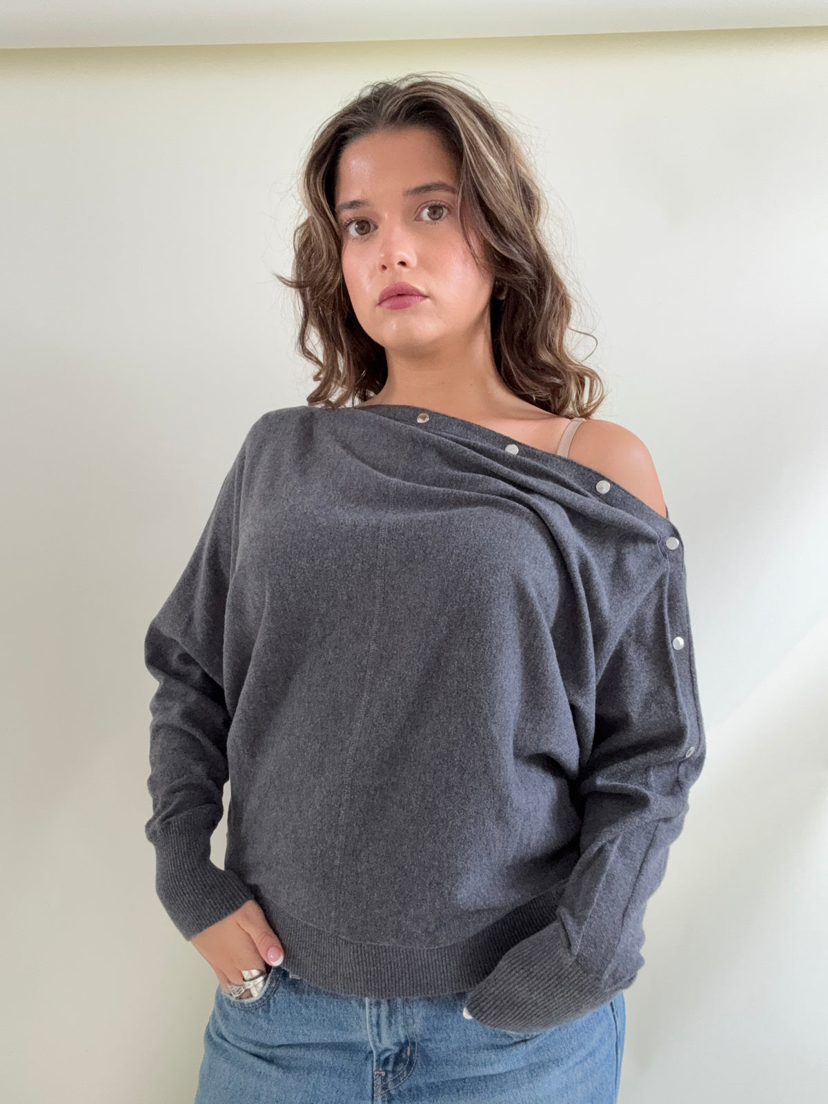 Allsaints Batwing Popper Jumper (M)