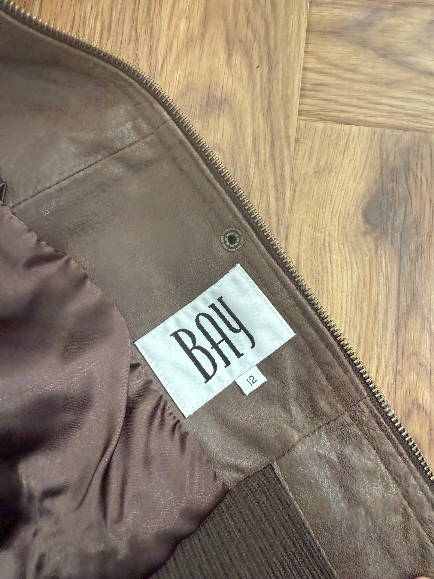 Leather Bomber Jacket (UK12)