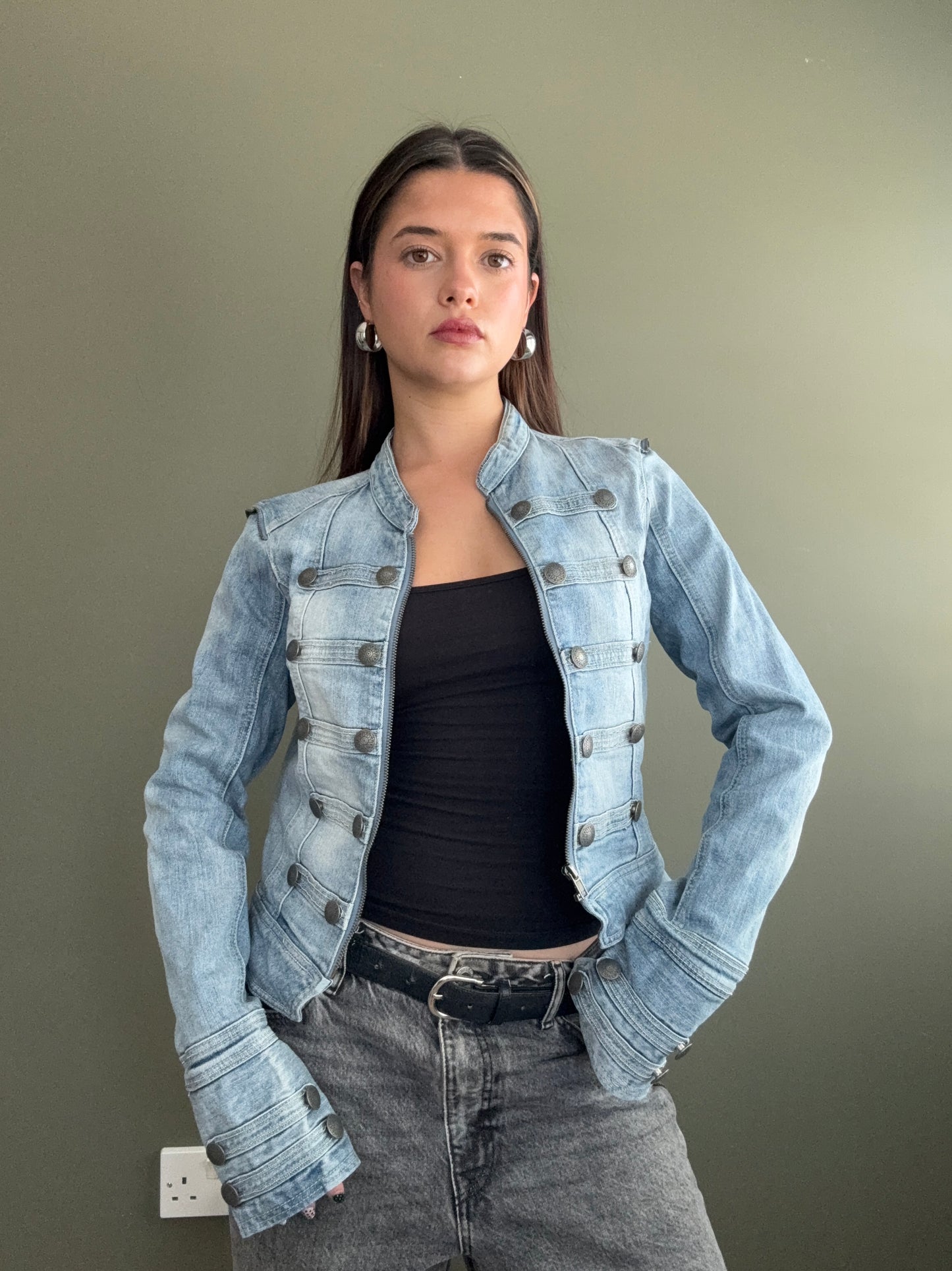 Denim Military Jacket (UK12)