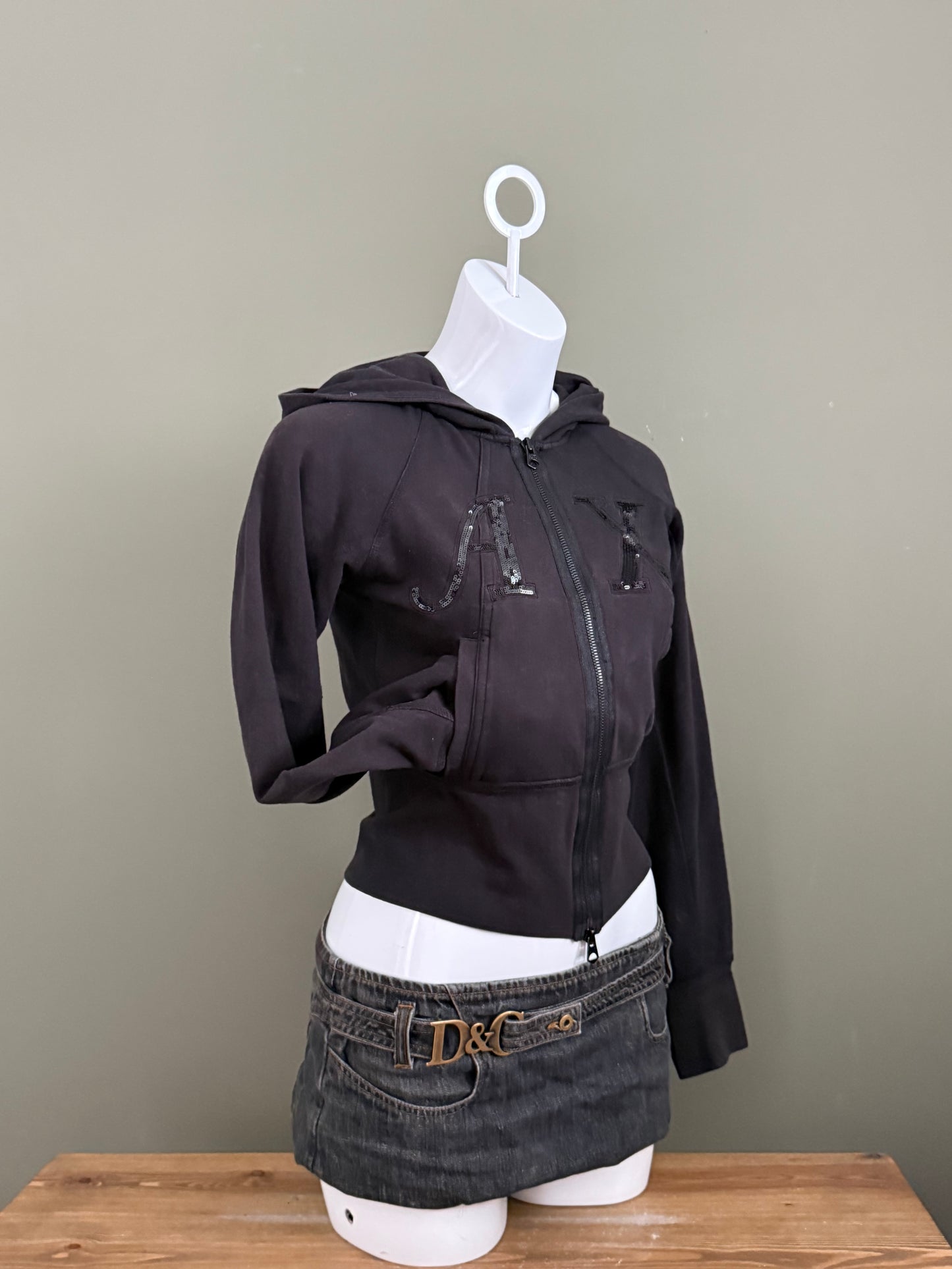 Armani Double Zip Hoodie (S)