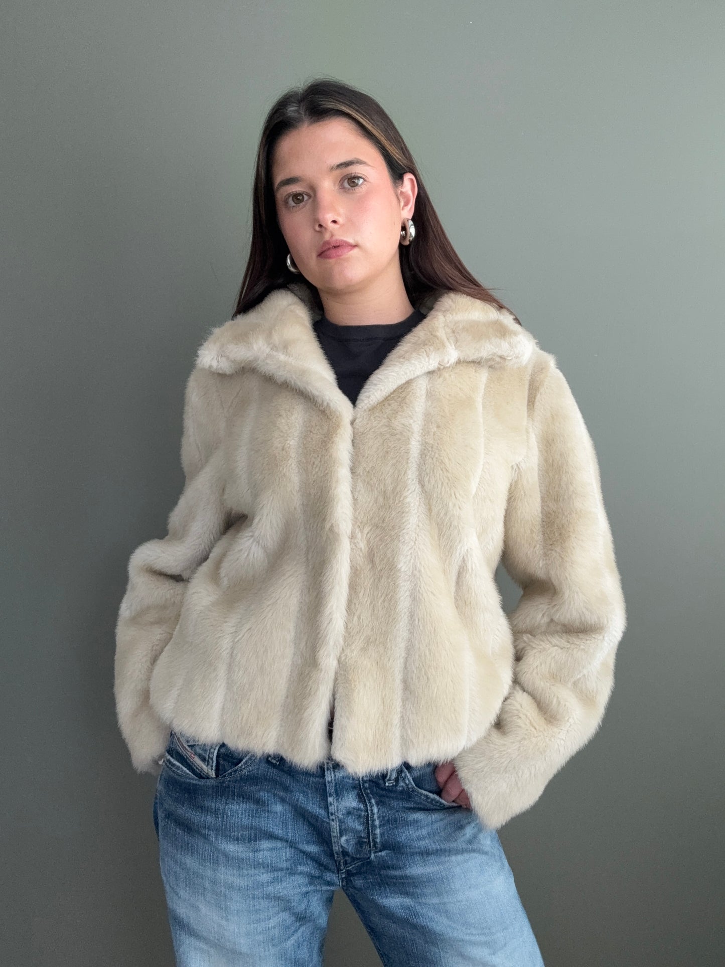 Faux Fur Jacket (M)
