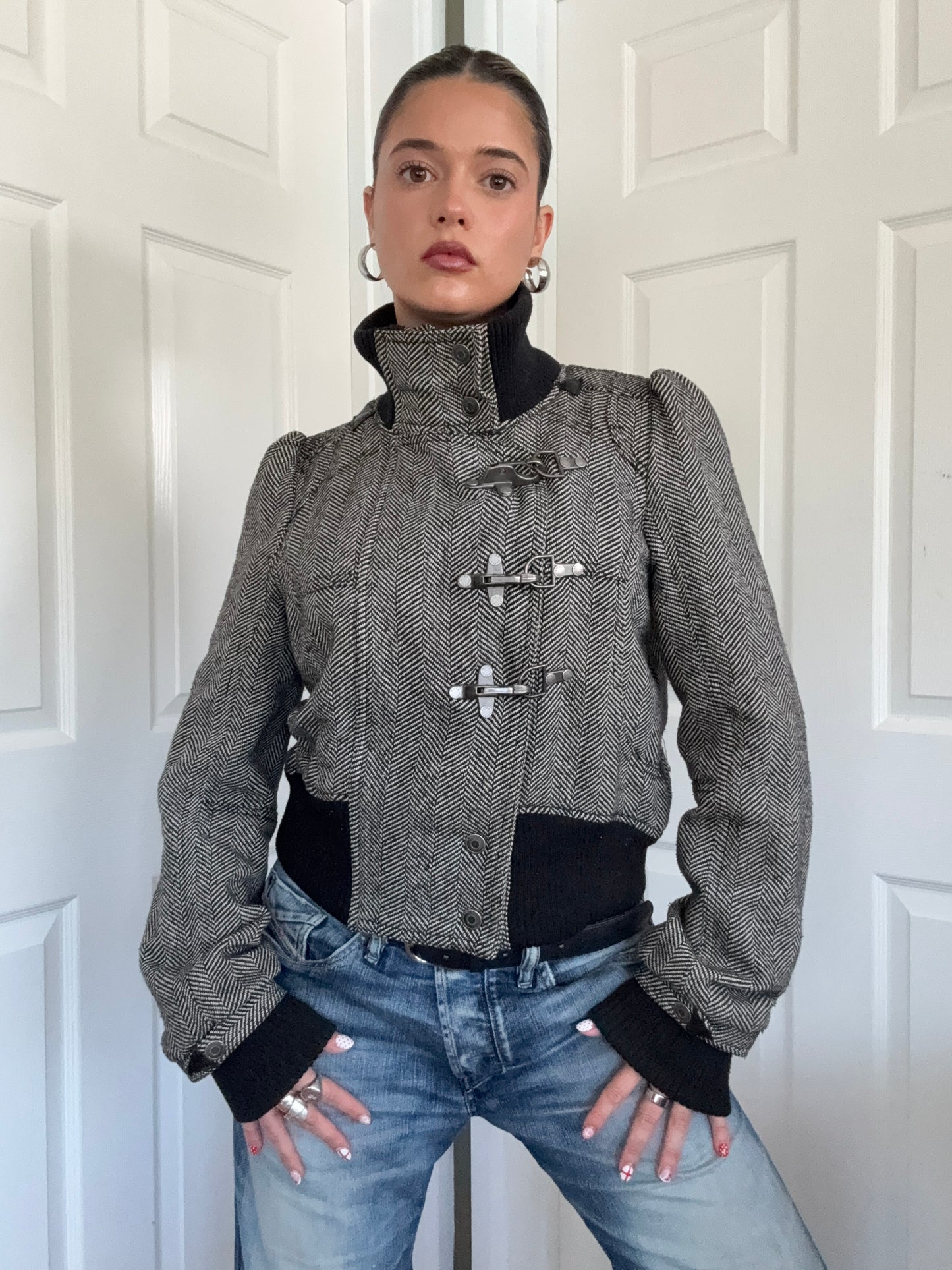 Funnel Neck Y2K Jacket (UK14)