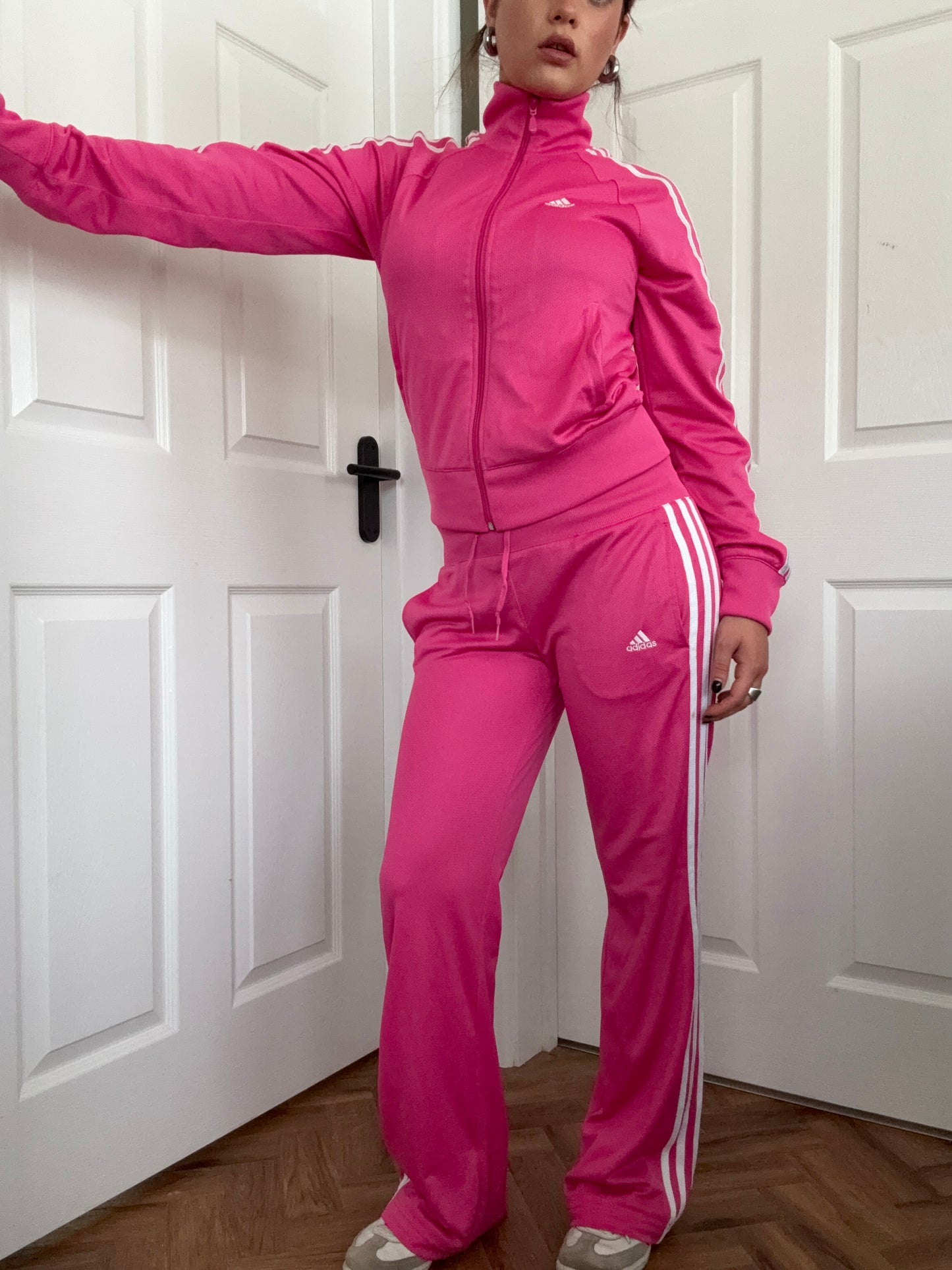 Pink Adidas Tracksuit (UK10)