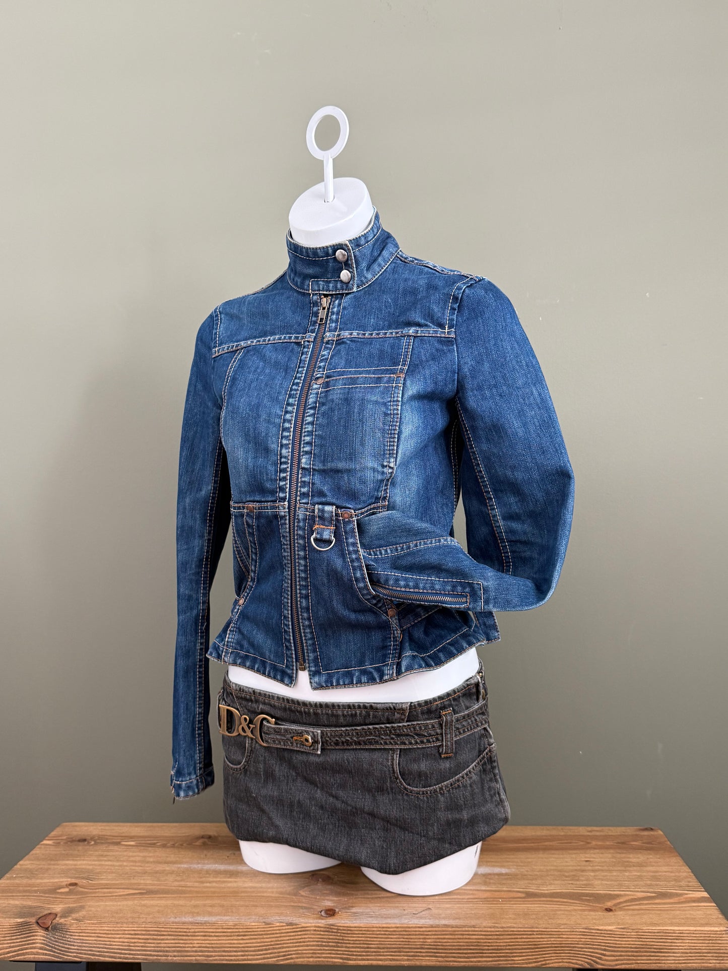 French Connection Denim Cargo Jacket (UK10)