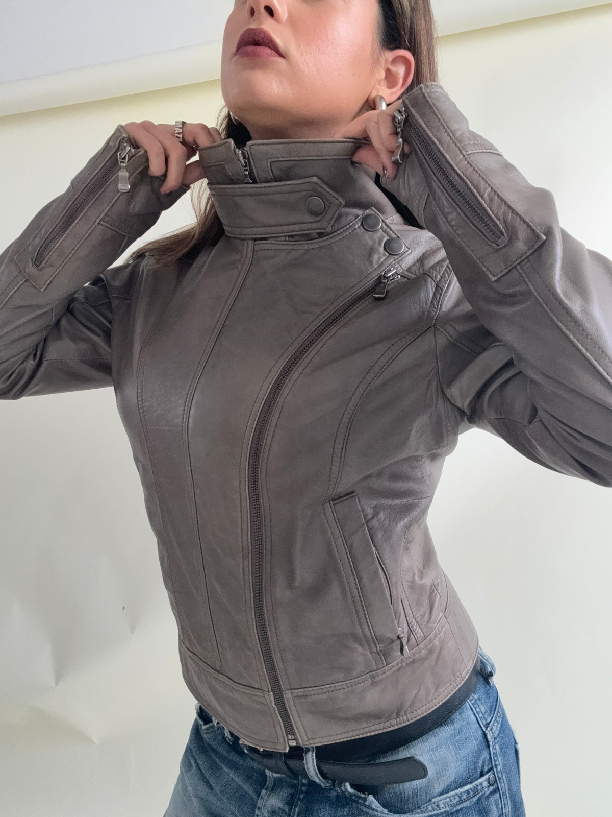Ted Baker Leather Jacket (UK10)