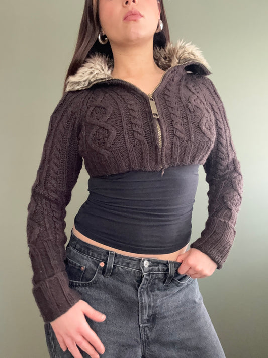 Cropped Knit Jumper (UK8)