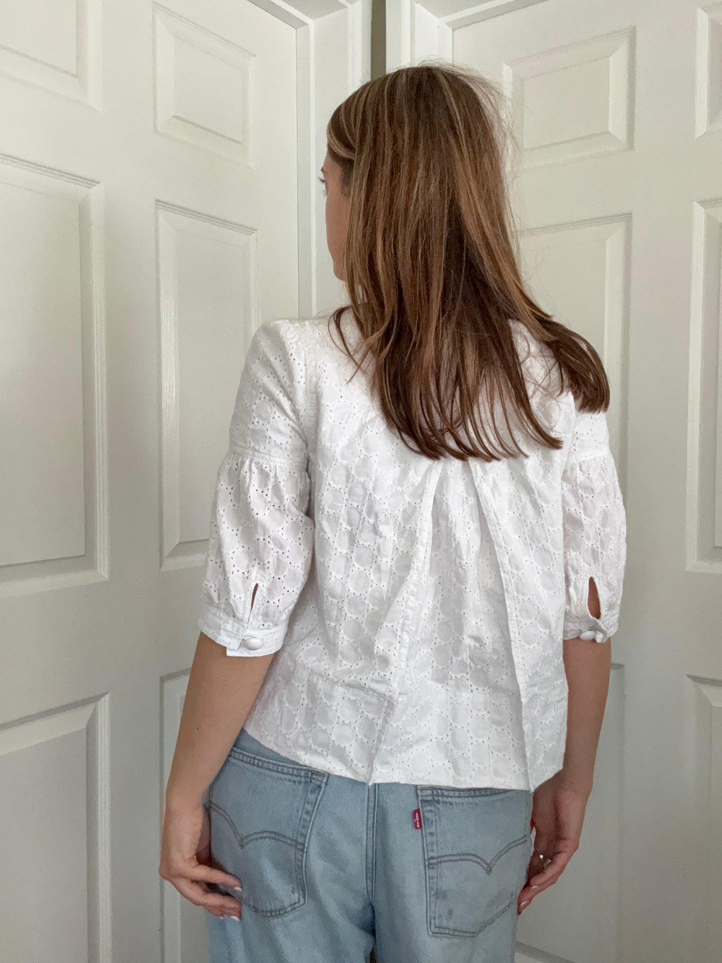 White Summer Peacoat (UK10)