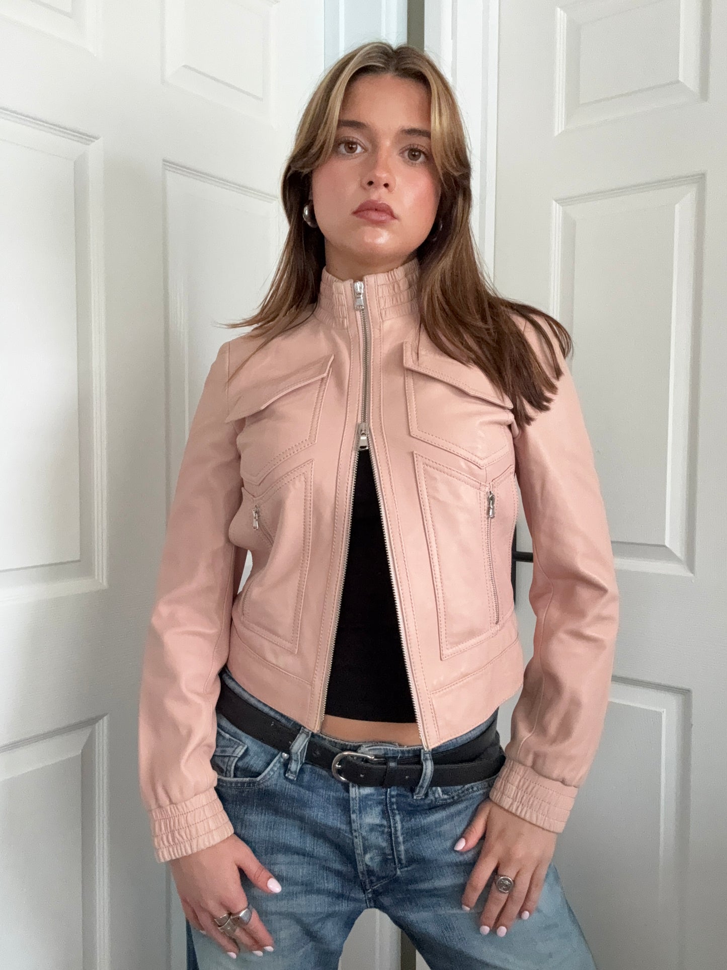 DKNY Leather Jacket (S)