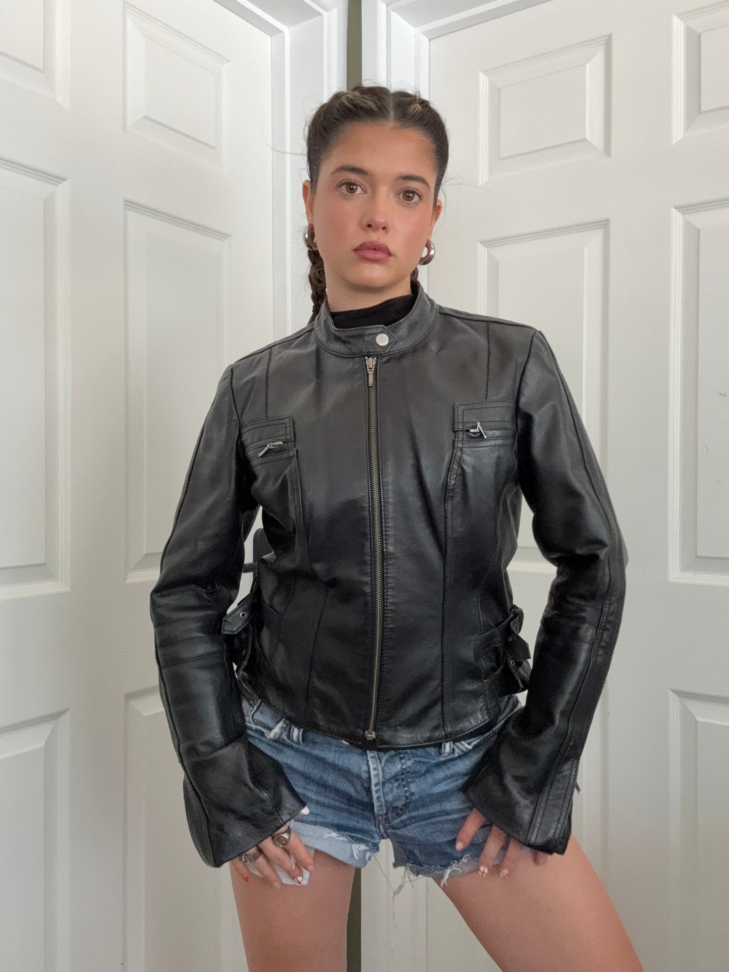Leather Buckle Jacket (UK12)
