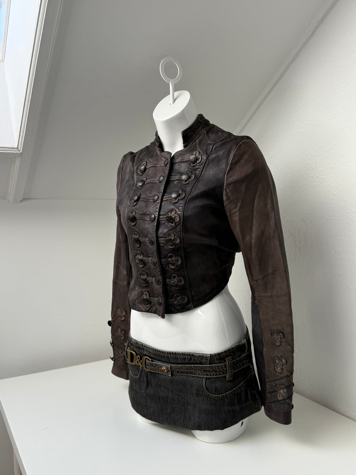 Allsaints Leather Military Jacket (UK12)