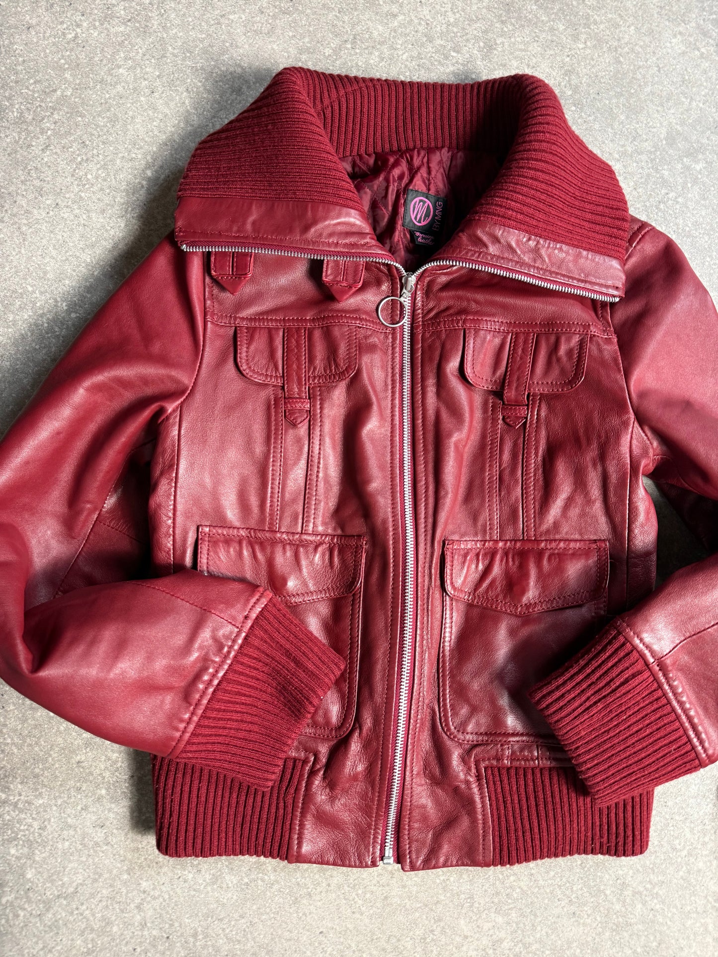 Red Leather Jacket (S)