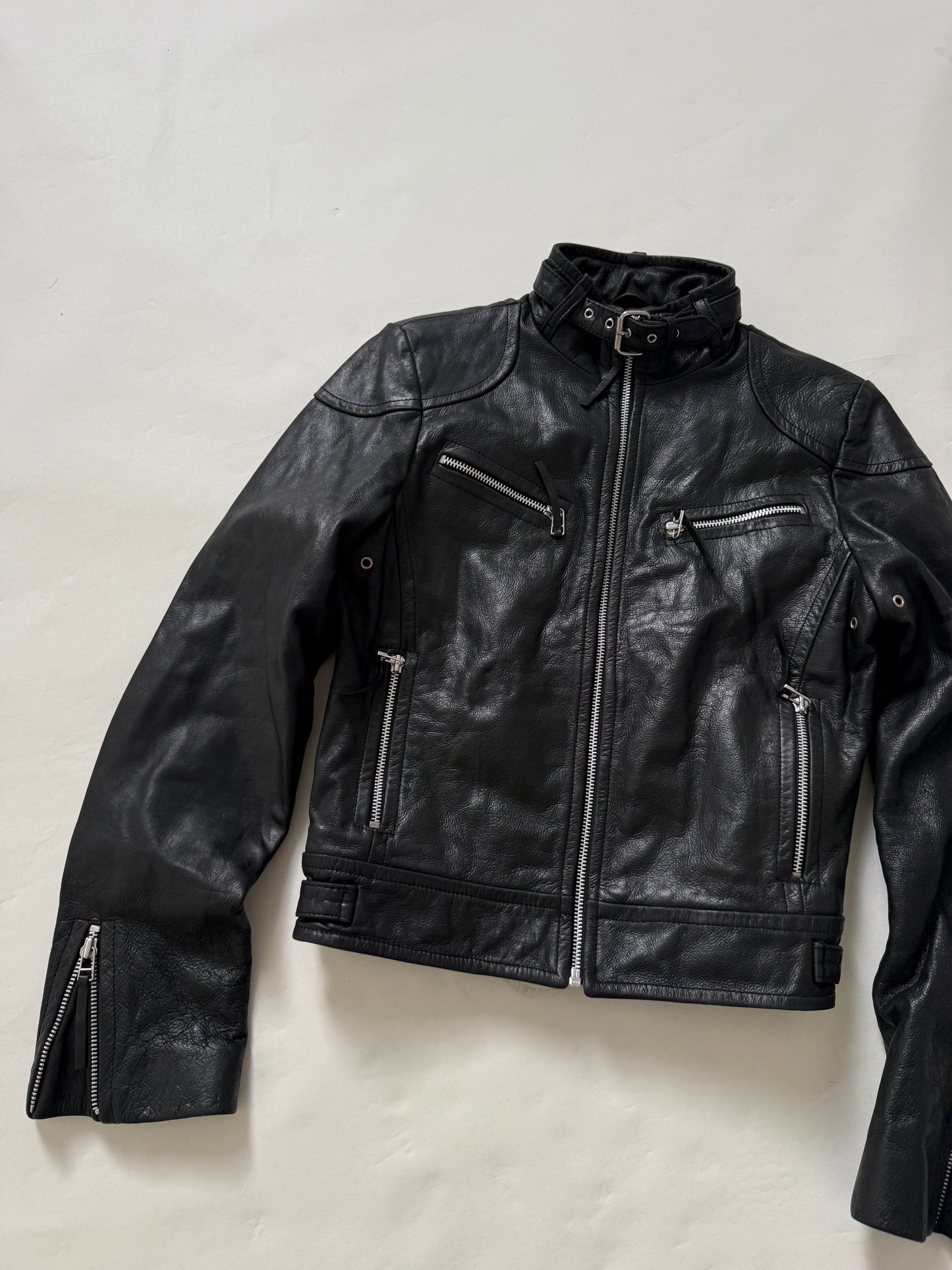 Leather Buckle Jacket (UK10)