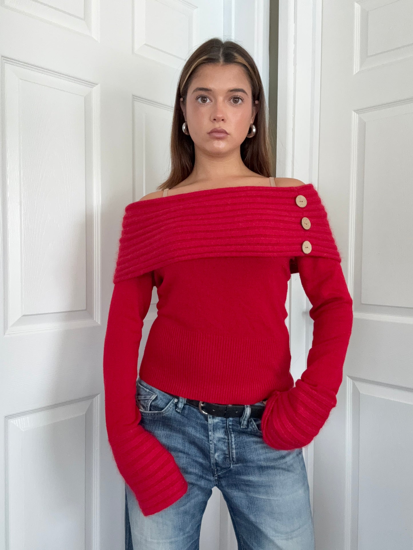 Jane Norman Off The Shoulder Jumper (UK14)